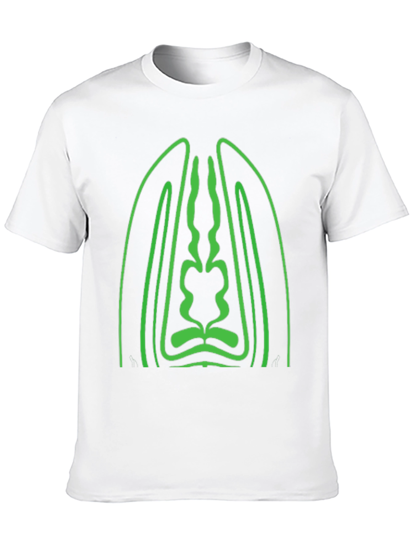Geometric Green Graphic Black T-Shirt