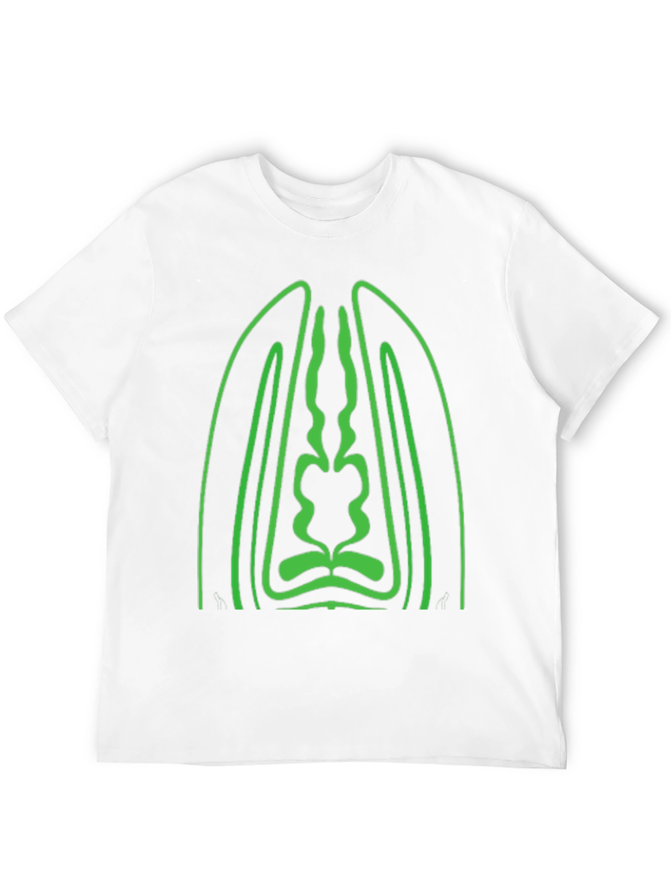 Geometric Green Graphic Black T-Shirt