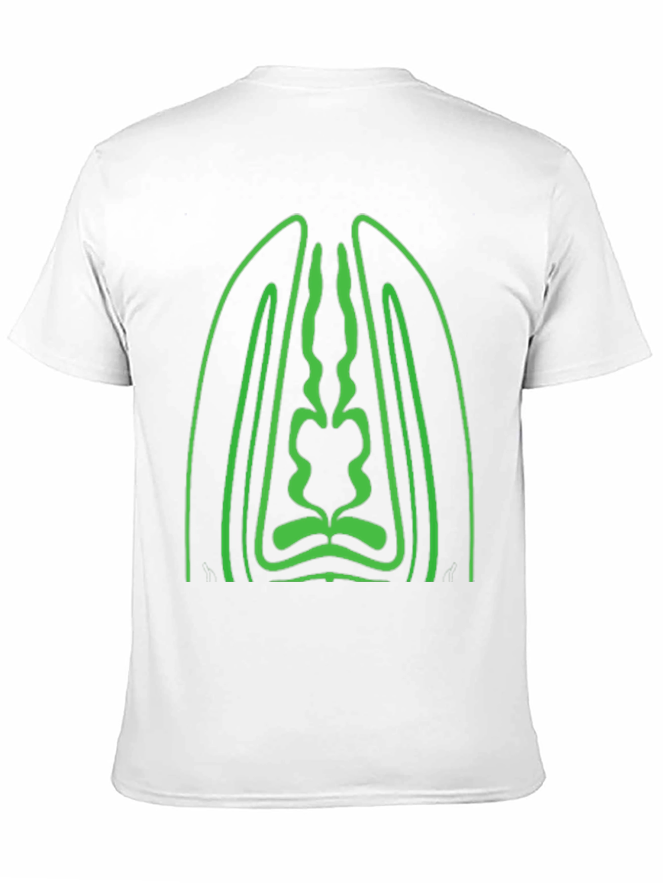 Geometric Green Graphic Black T-Shirt
