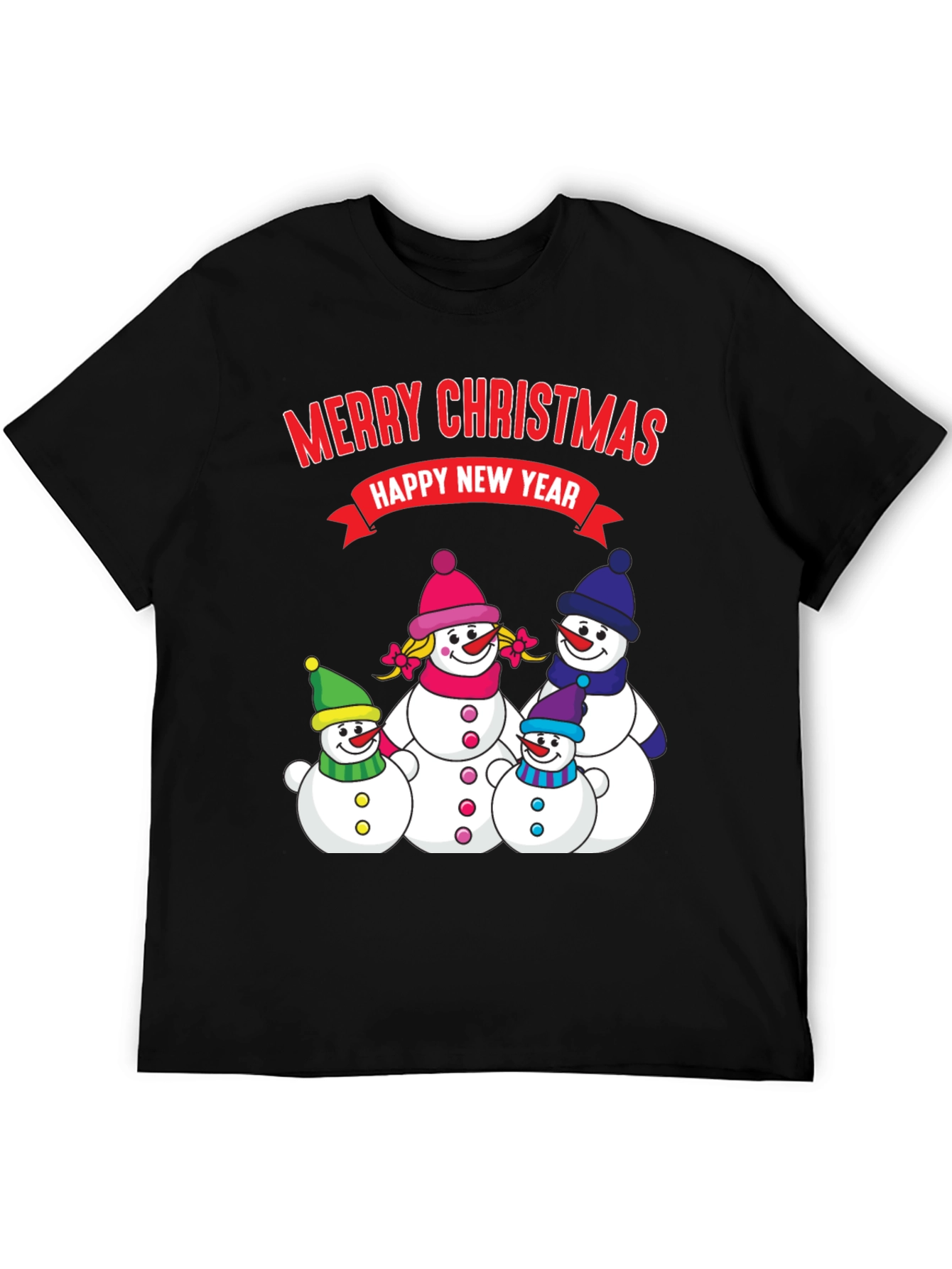 Festive Snowman Family Christmas T-Shirt