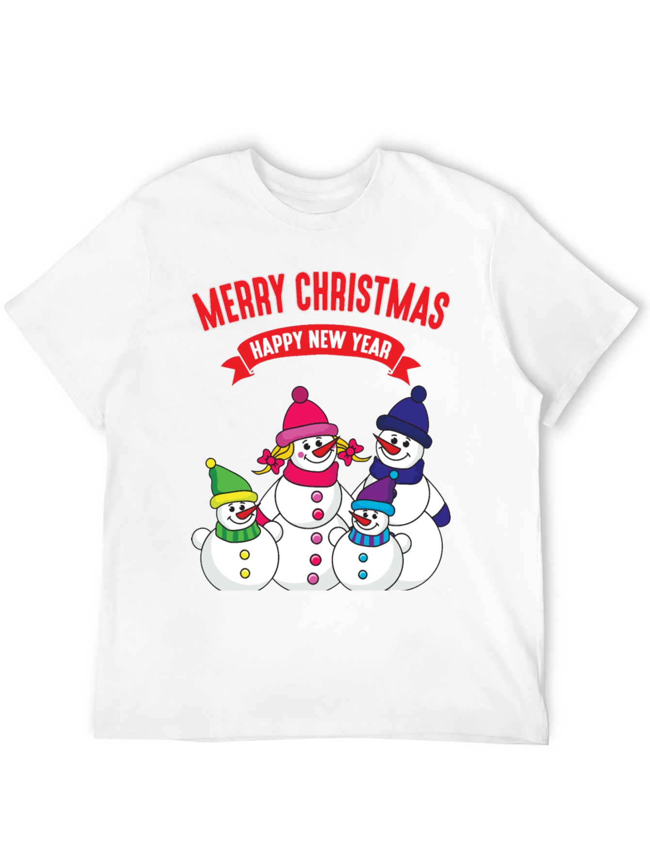 Festive Snowman Family Christmas T-Shirt