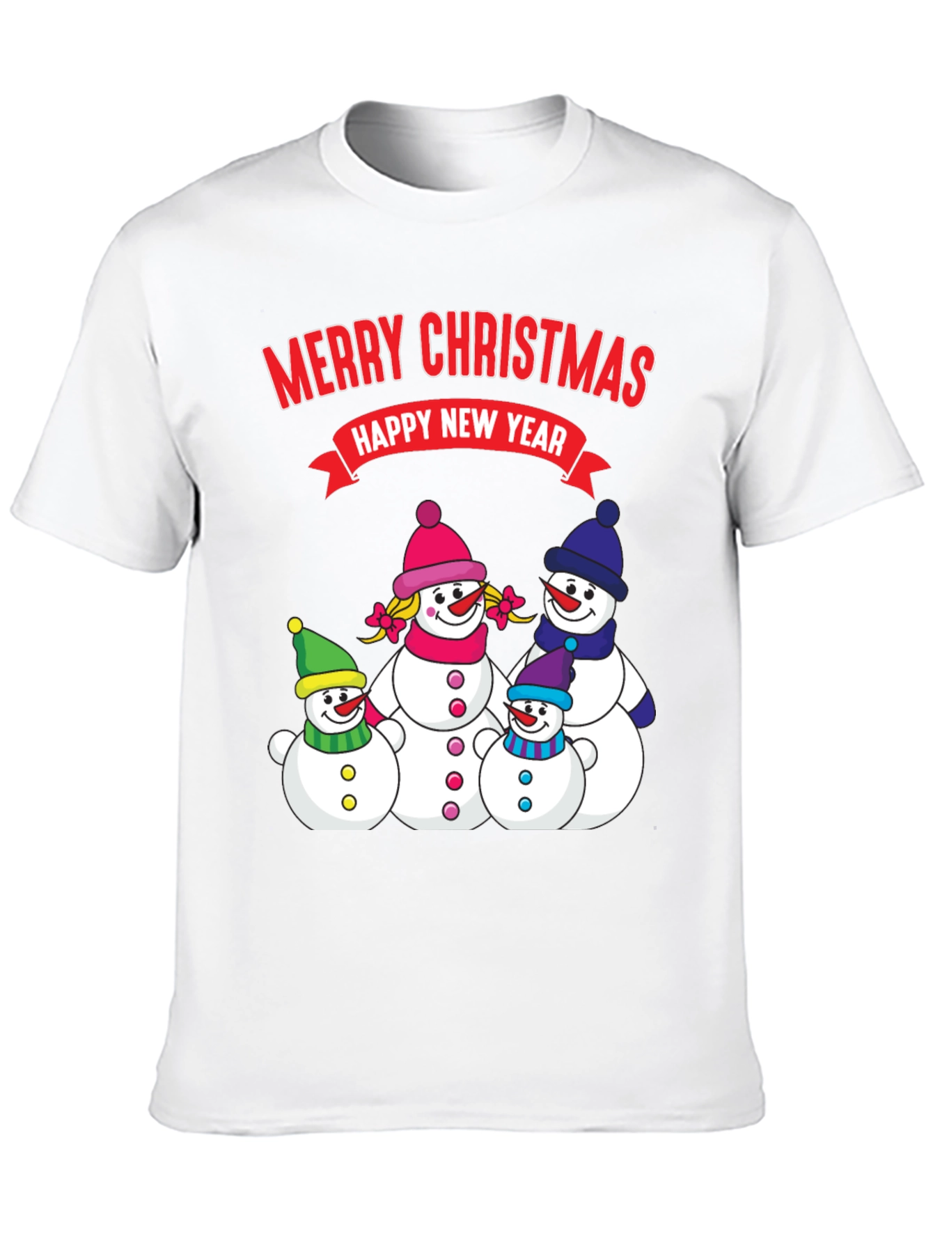 Festive Snowman Family Christmas T-Shirt