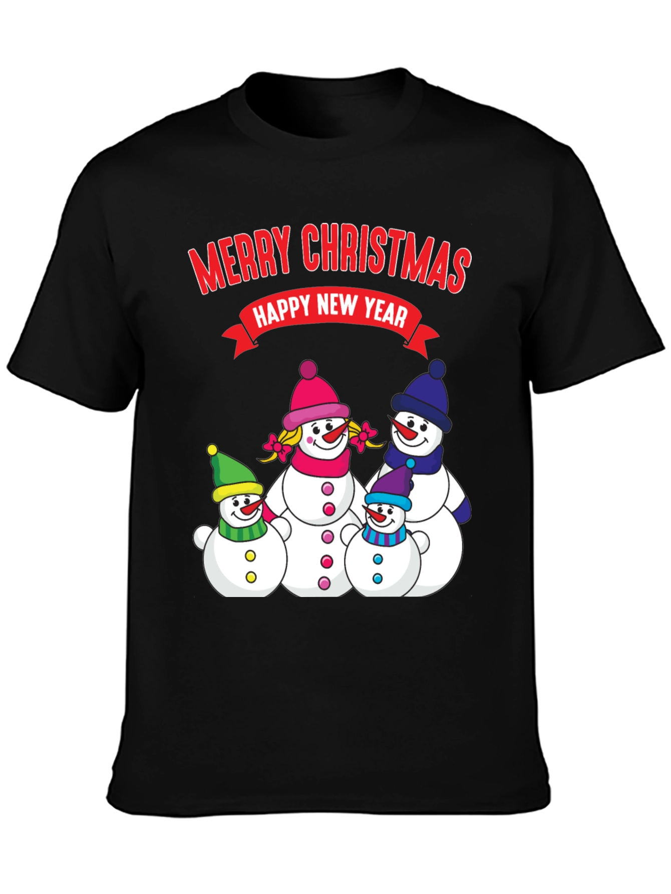 Festive Snowman Family Christmas T-Shirt