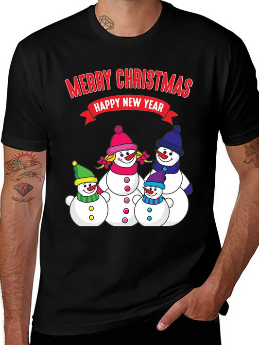 Festive Snowman Family Christmas T-Shirt