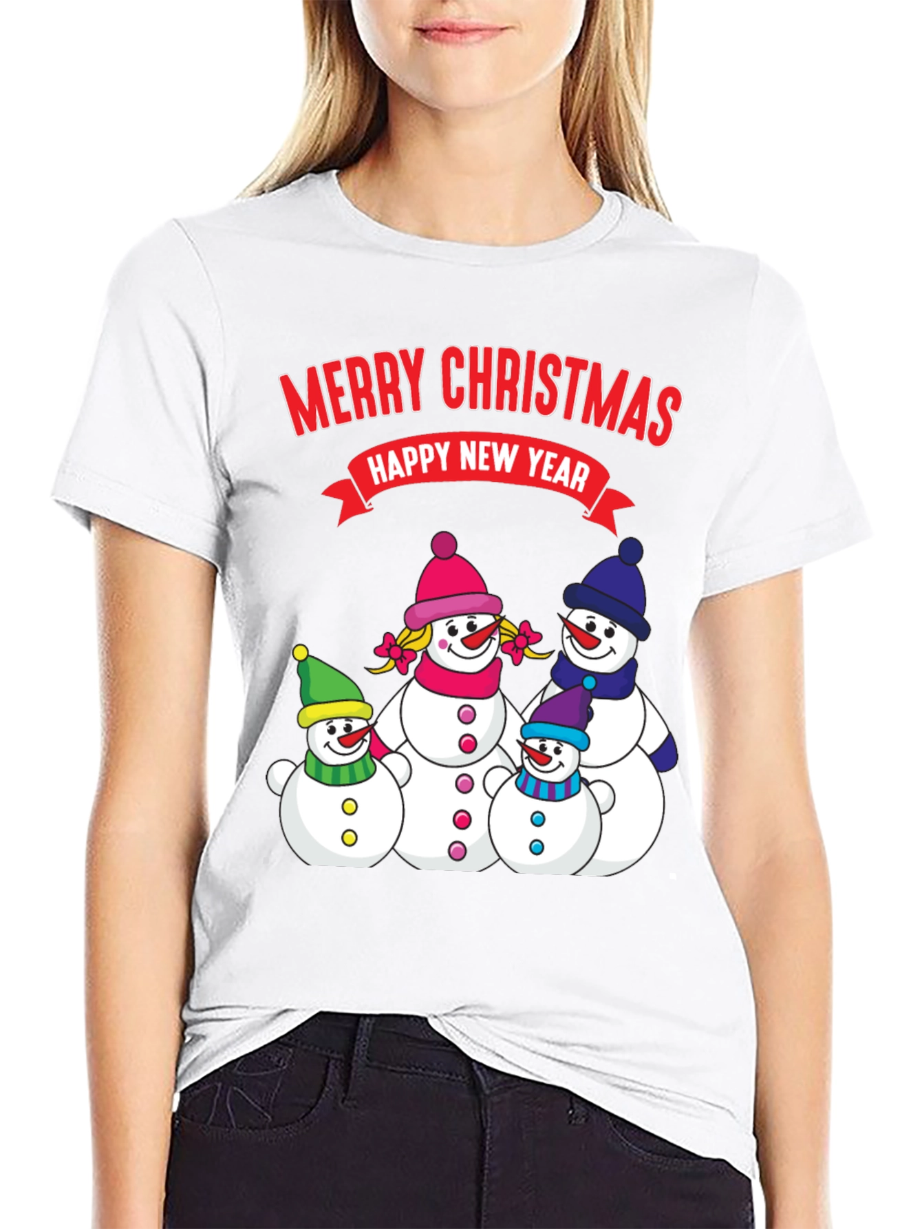 Festive Snowman Family Christmas T-Shirt