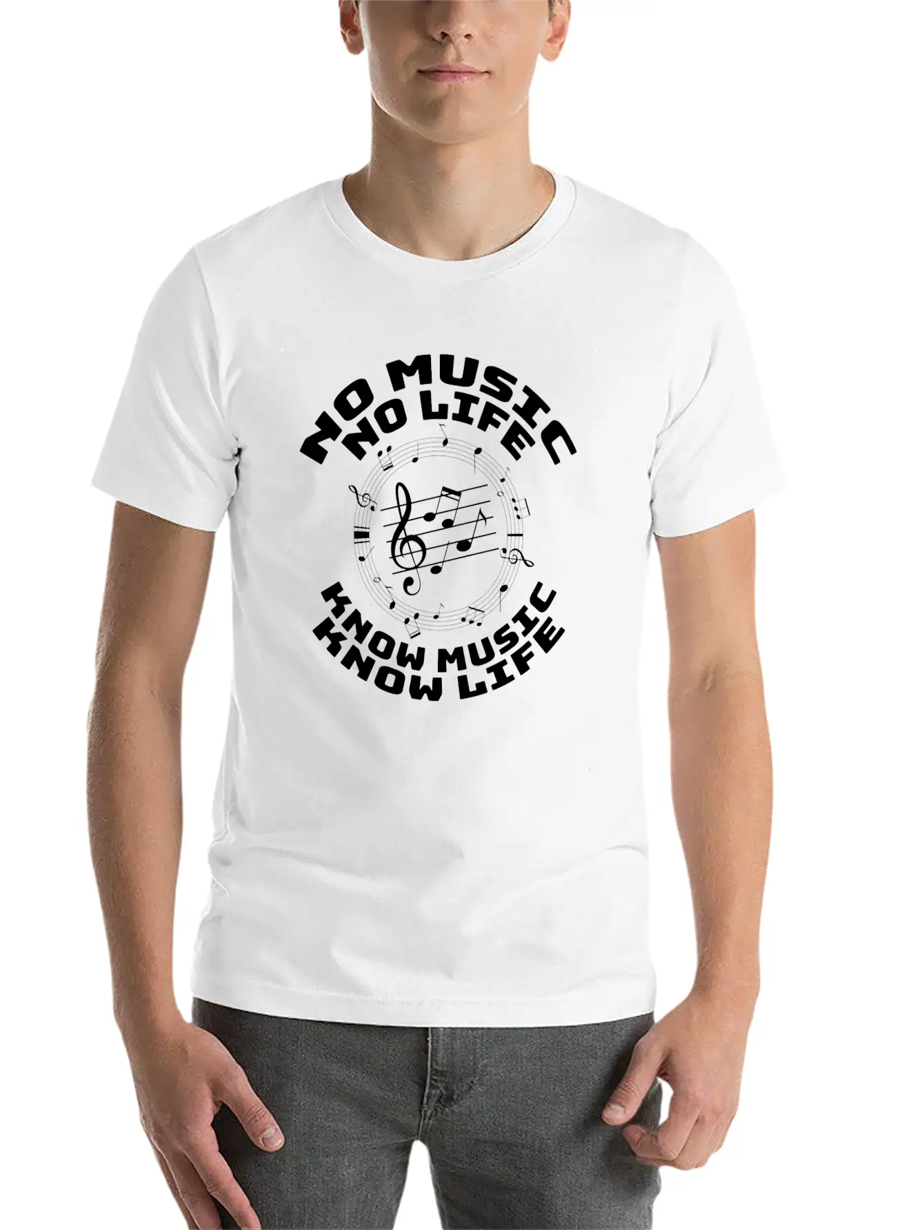 No Music No Life Gift Raving Concert Party Unisex Casual T-Shirt – Clean Design For Daily Comfort