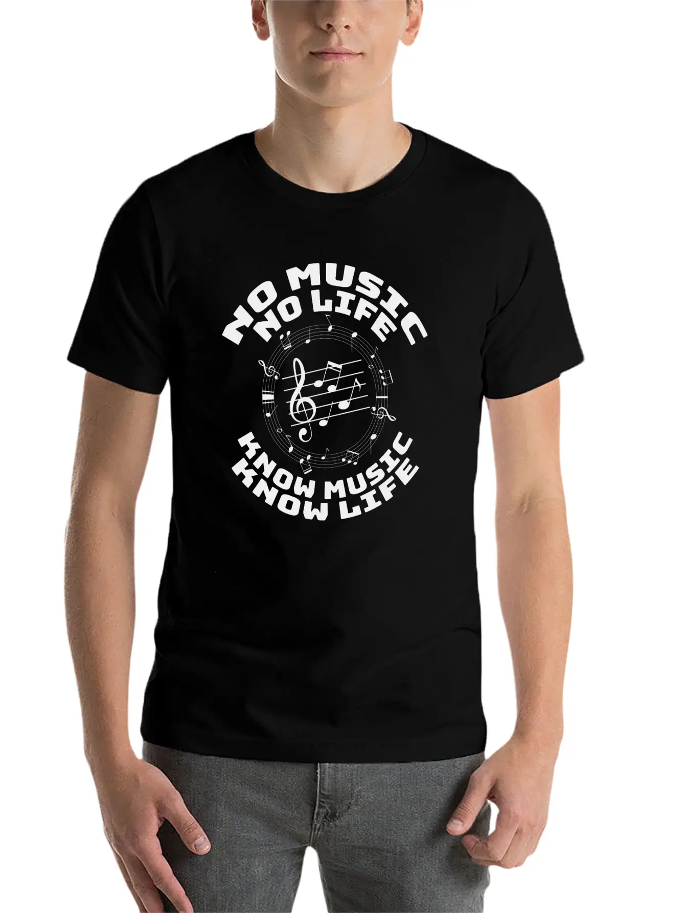 No Music No Life Gift Raving Concert Party Unisex Casual T-Shirt – Clean Design For Daily Comfort