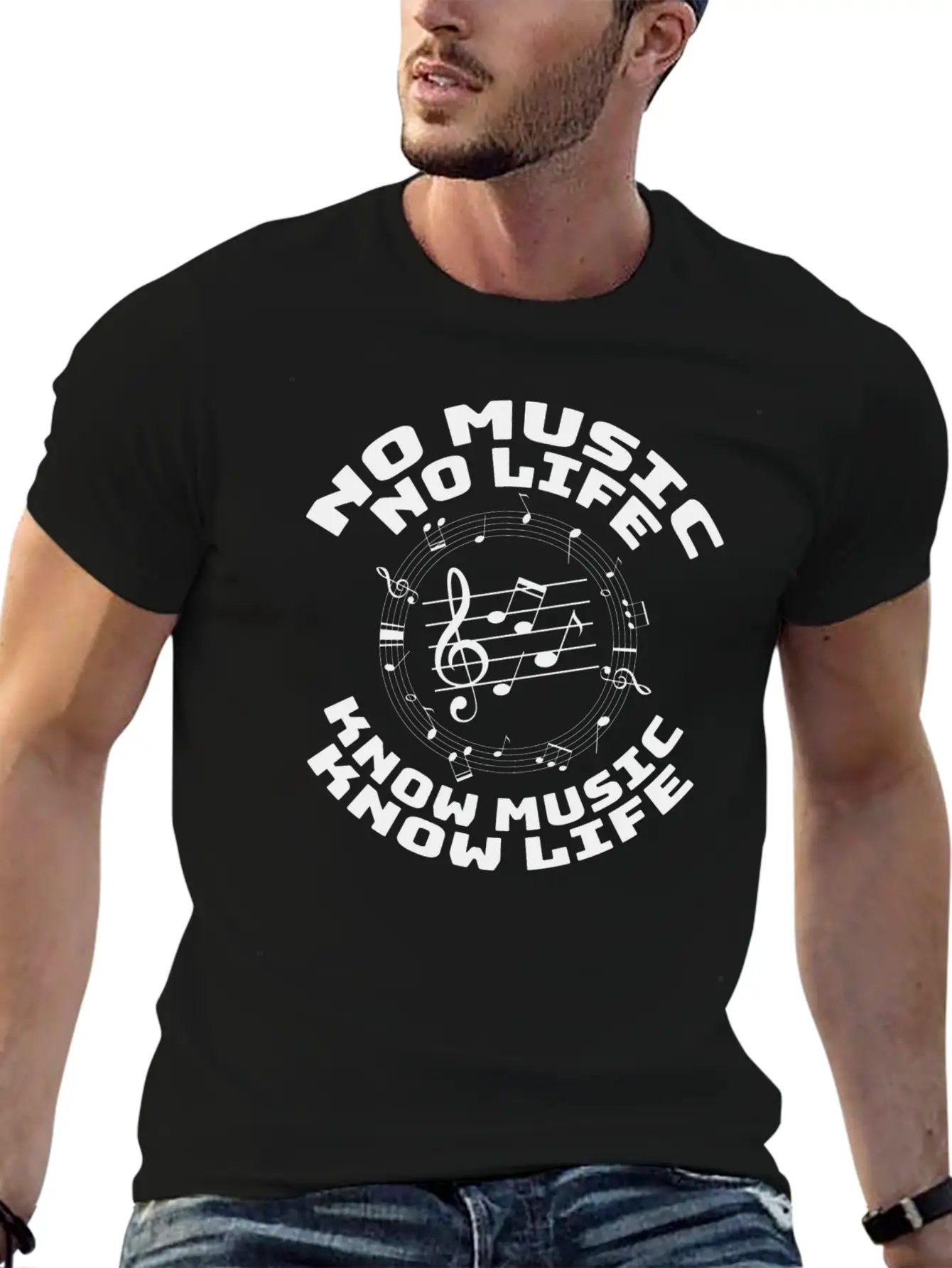 No Music No Life Gift Raving Concert Party Unisex Casual T-Shirt – Clean Design For Daily Comfort