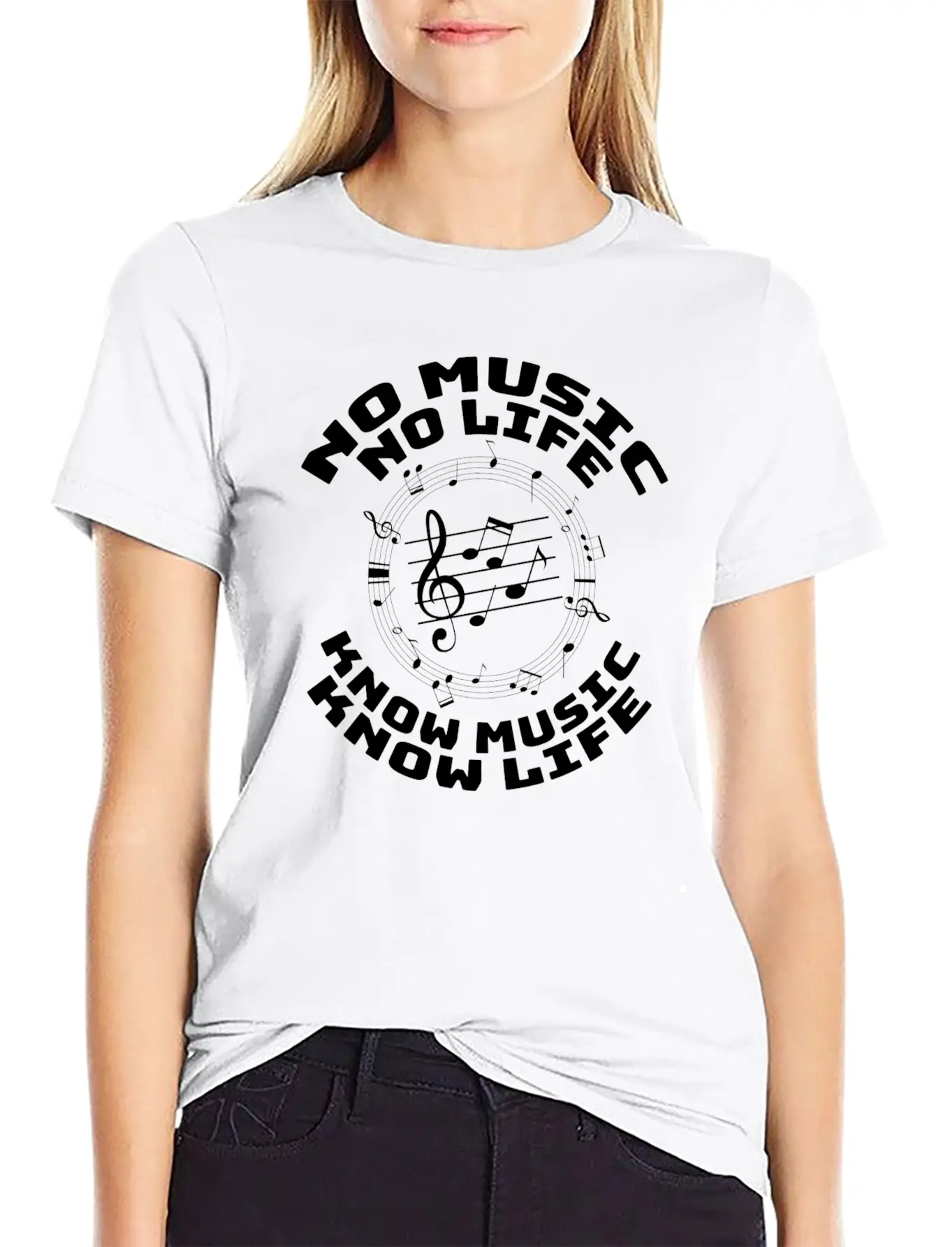 No Music No Life Gift Raving Concert Party Unisex Casual T-Shirt – Clean Design For Daily Comfort