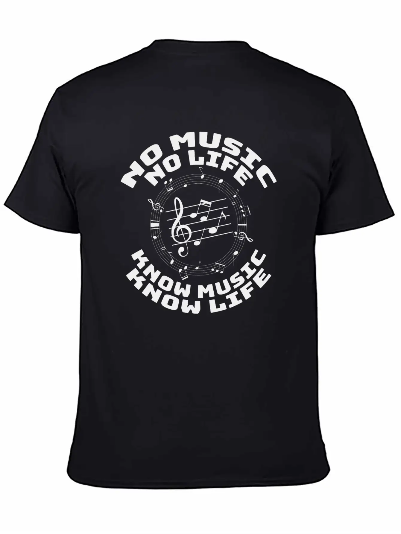 No Music No Life Gift Raving Concert Party Unisex Casual T-Shirt – Clean Design For Daily Comfort