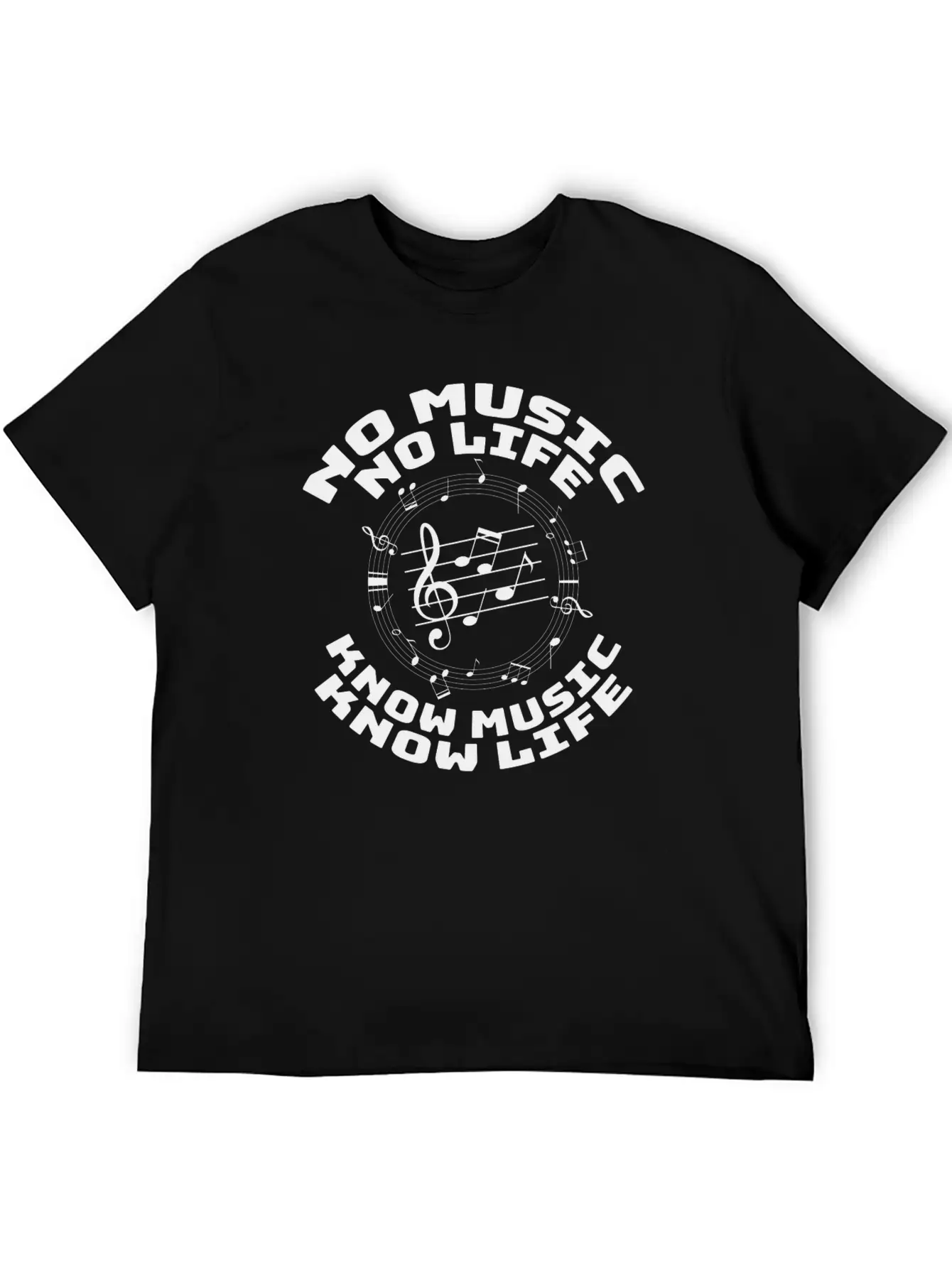 No Music No Life Gift Raving Concert Party Unisex Casual T-Shirt – Clean Design For Daily Comfort