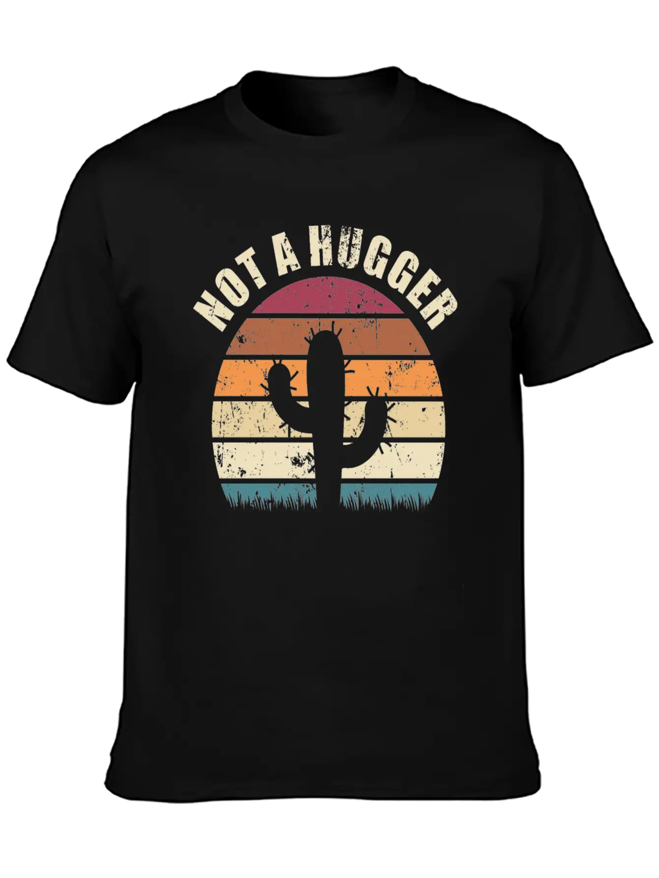 Not A Hugger Cactus Sarcastic Memes Unisex Casual T-Shirt – Clean Design For Daily Comfort