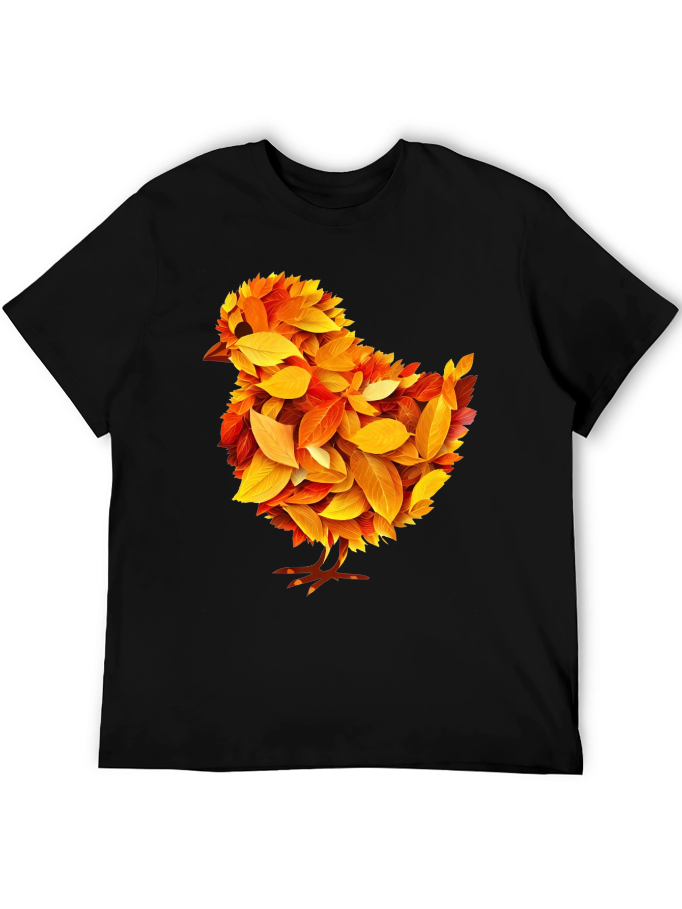 Autumn Chick T-Shirt - Fall Leaves Design