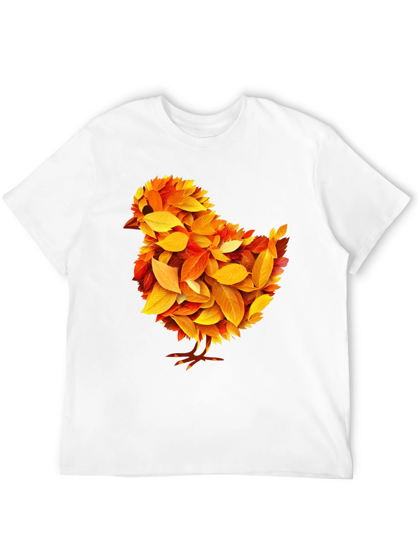 Autumn Chick T-Shirt - Fall Leaves Design