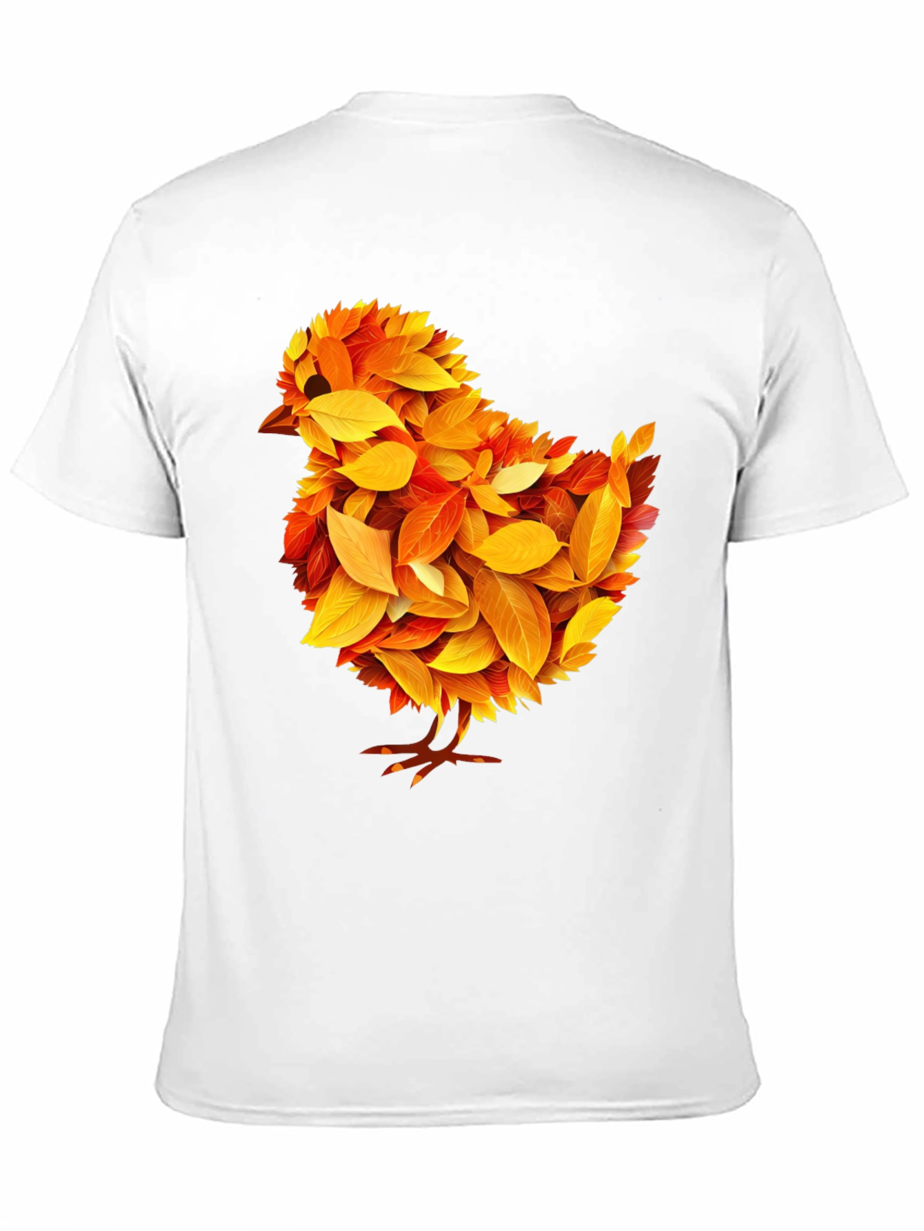 Autumn Chick T-Shirt - Fall Leaves Design