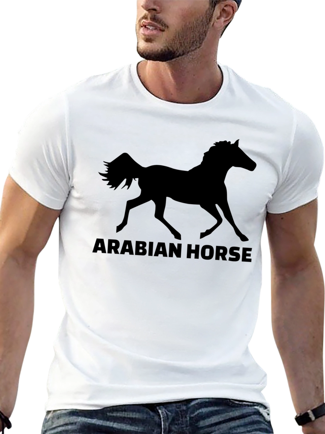 Arabian Horse Graphic T-Shirt - Stylish Mens Tee