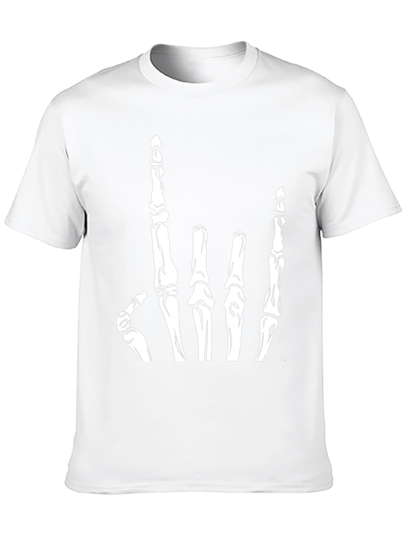 Rock On Skeleton Hand T-Shirt - Black