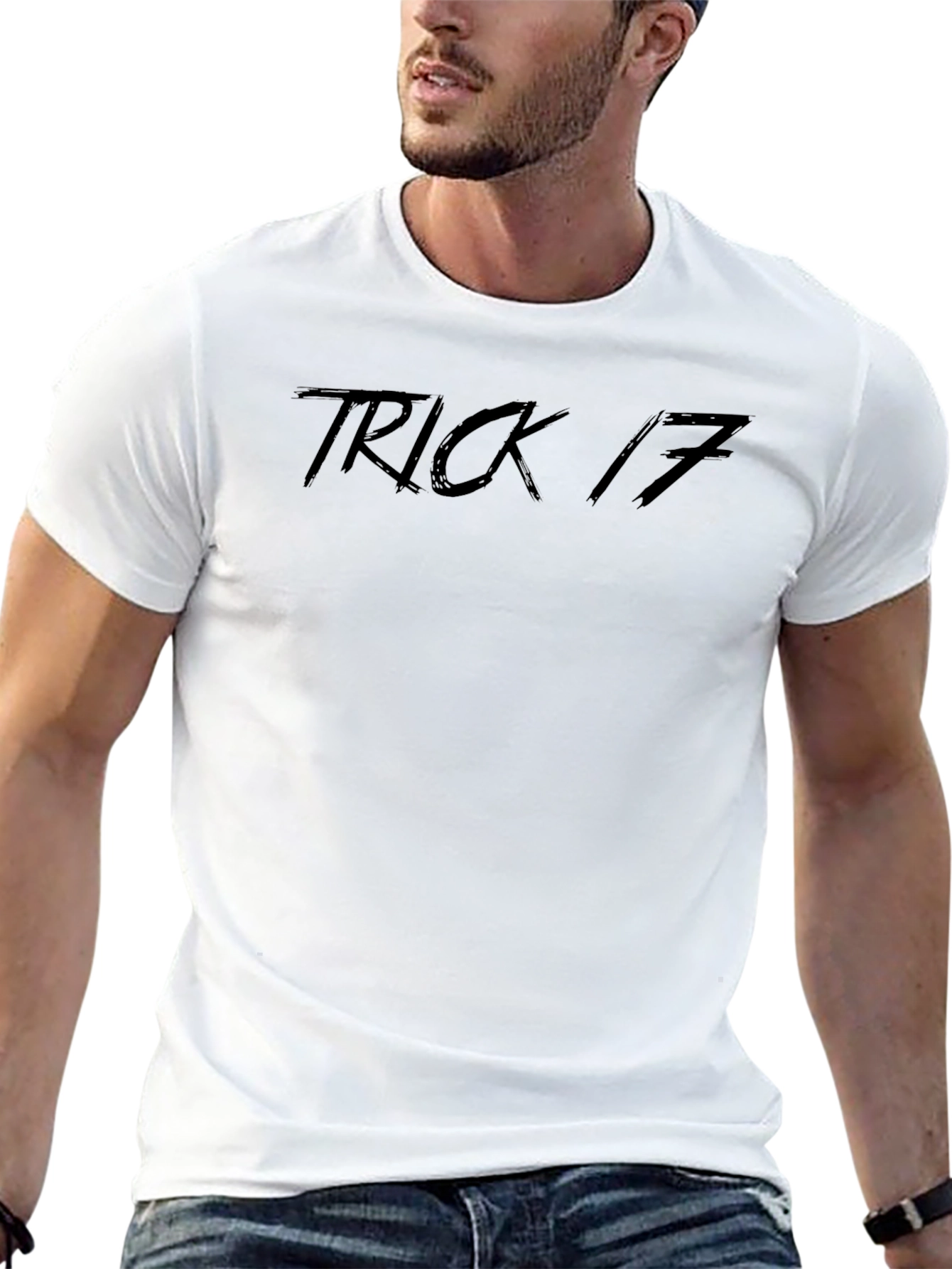 Trick 17 Graphic Tee - Stylish Black Cotton T-Shirt