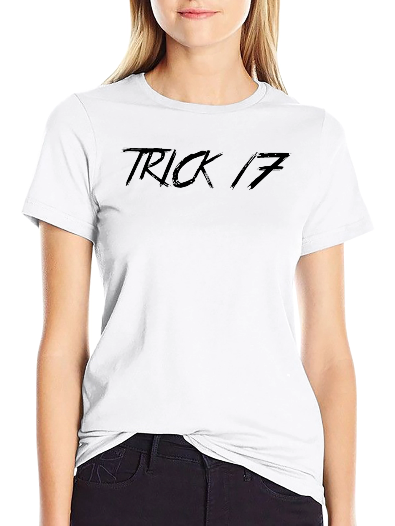 Trick 17 Graphic Tee - Stylish Black Cotton T-Shirt