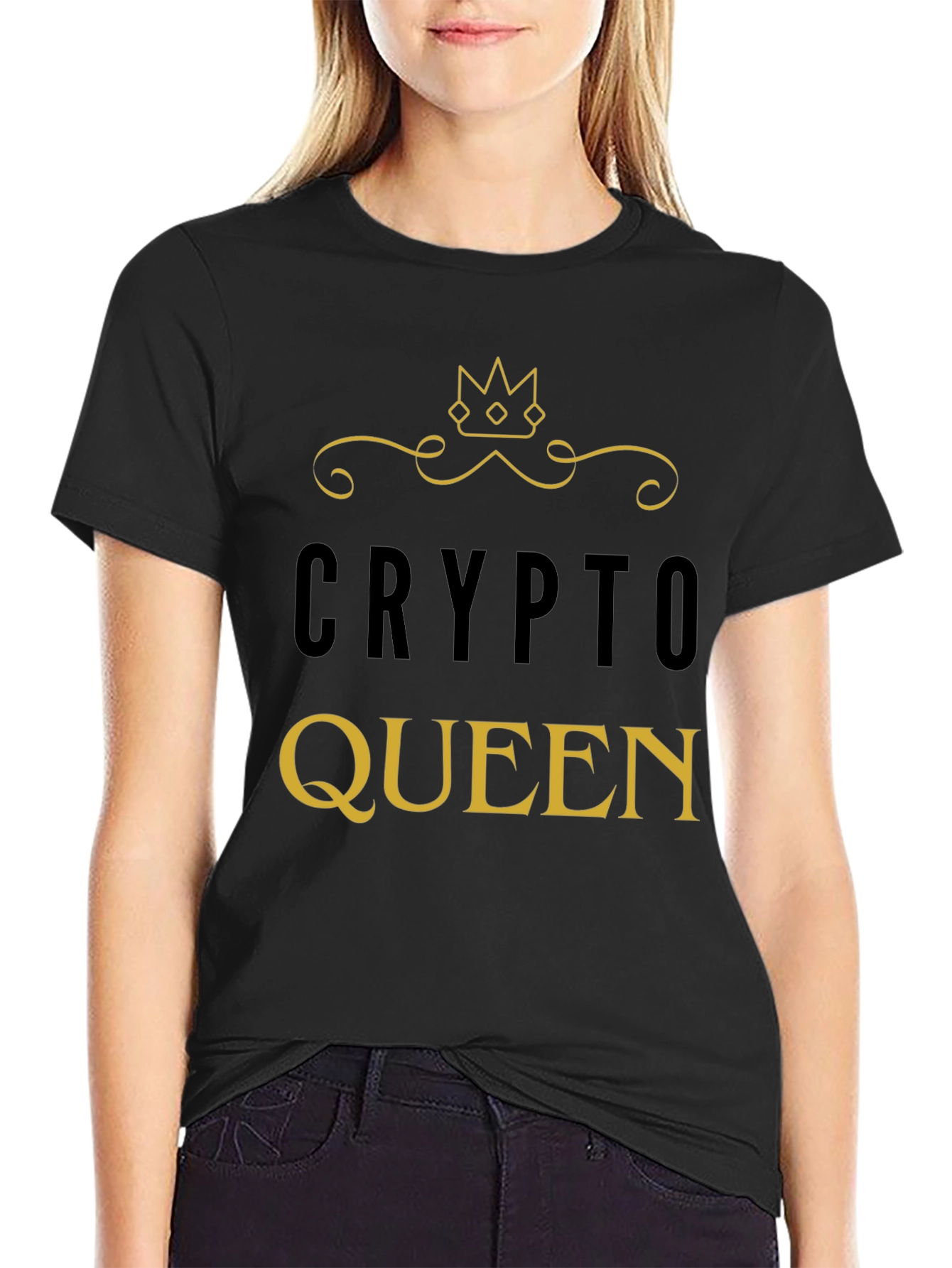 Crypto Queen Graphic Tee - Bitcoin Lover T-Shirt