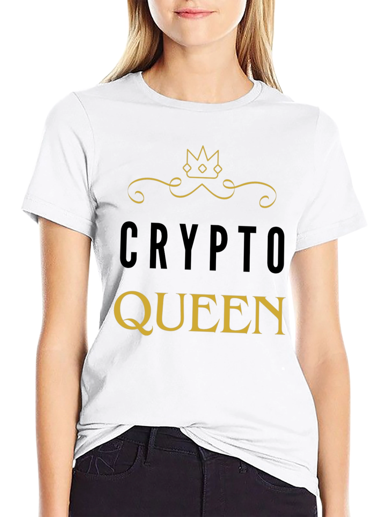 Crypto Queen Graphic Tee - Bitcoin Lover T-Shirt