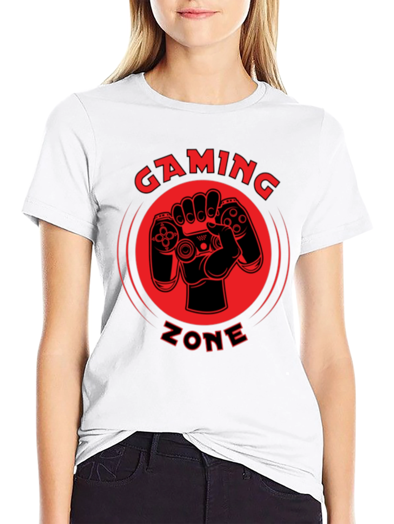 Gaming Zone Black Graphic Tee - Gamer T-Shirt