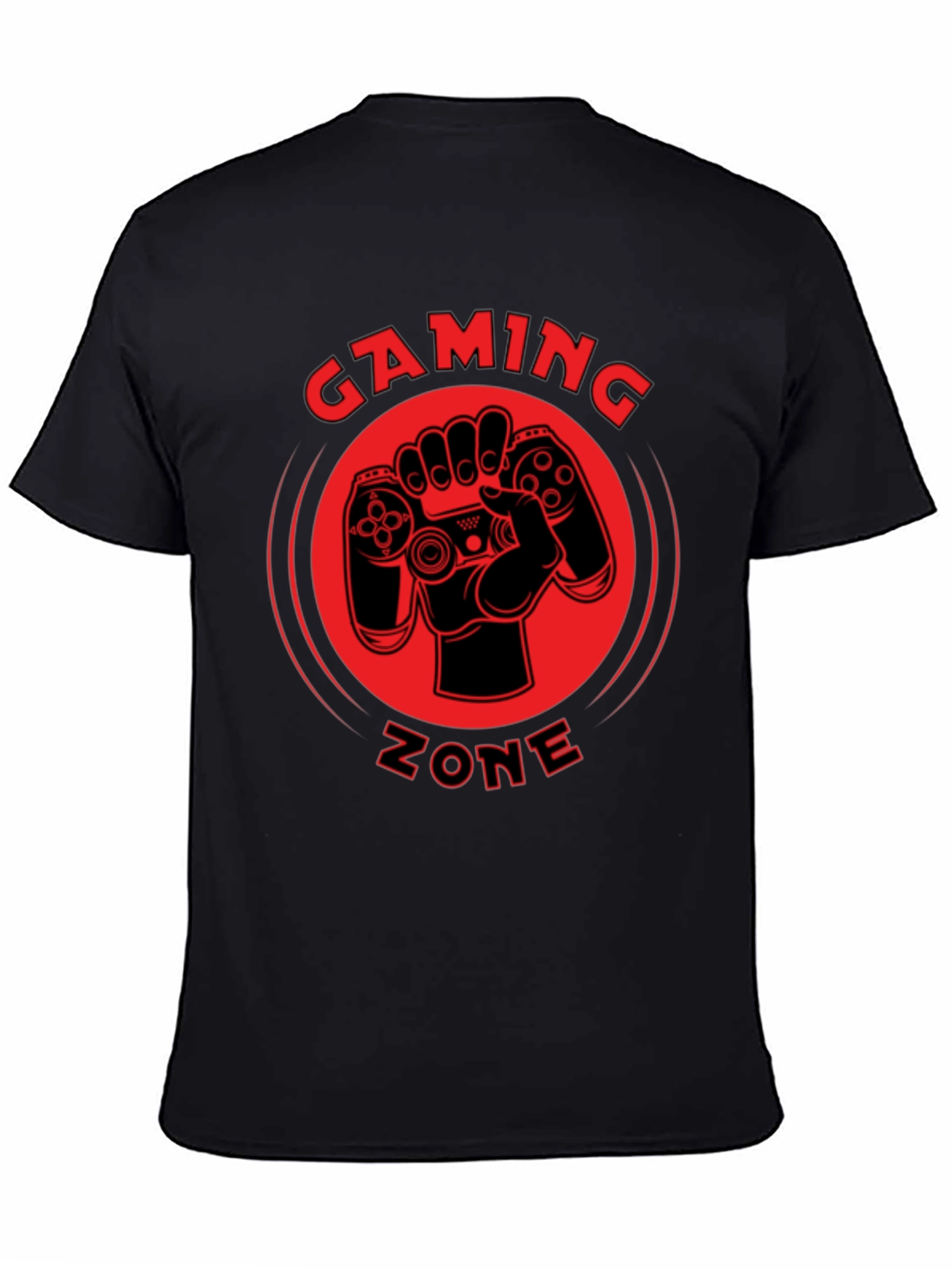 Gaming Zone Black Graphic Tee - Gamer T-Shirt