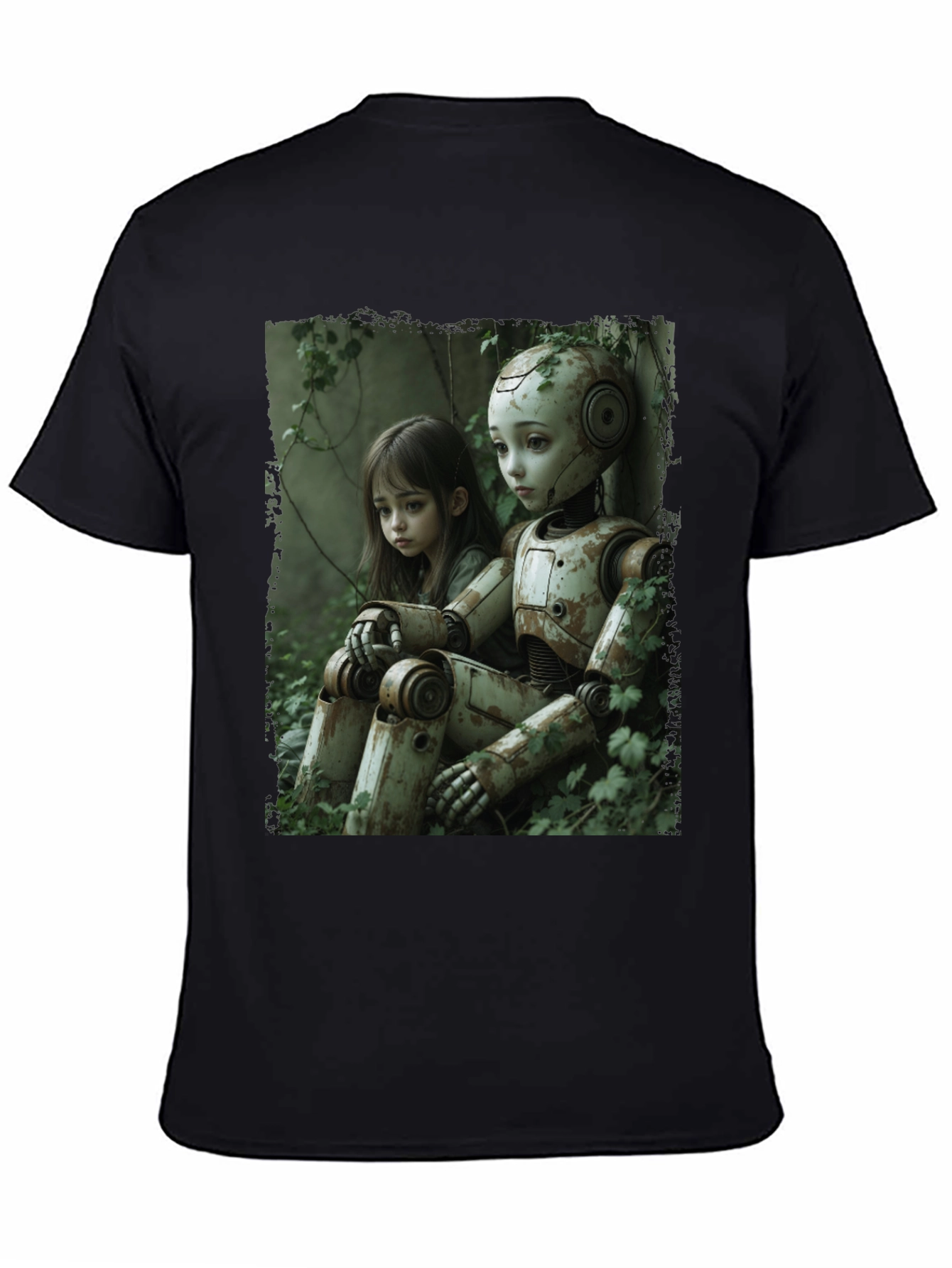 Girl and Robot Graphic T-Shirt