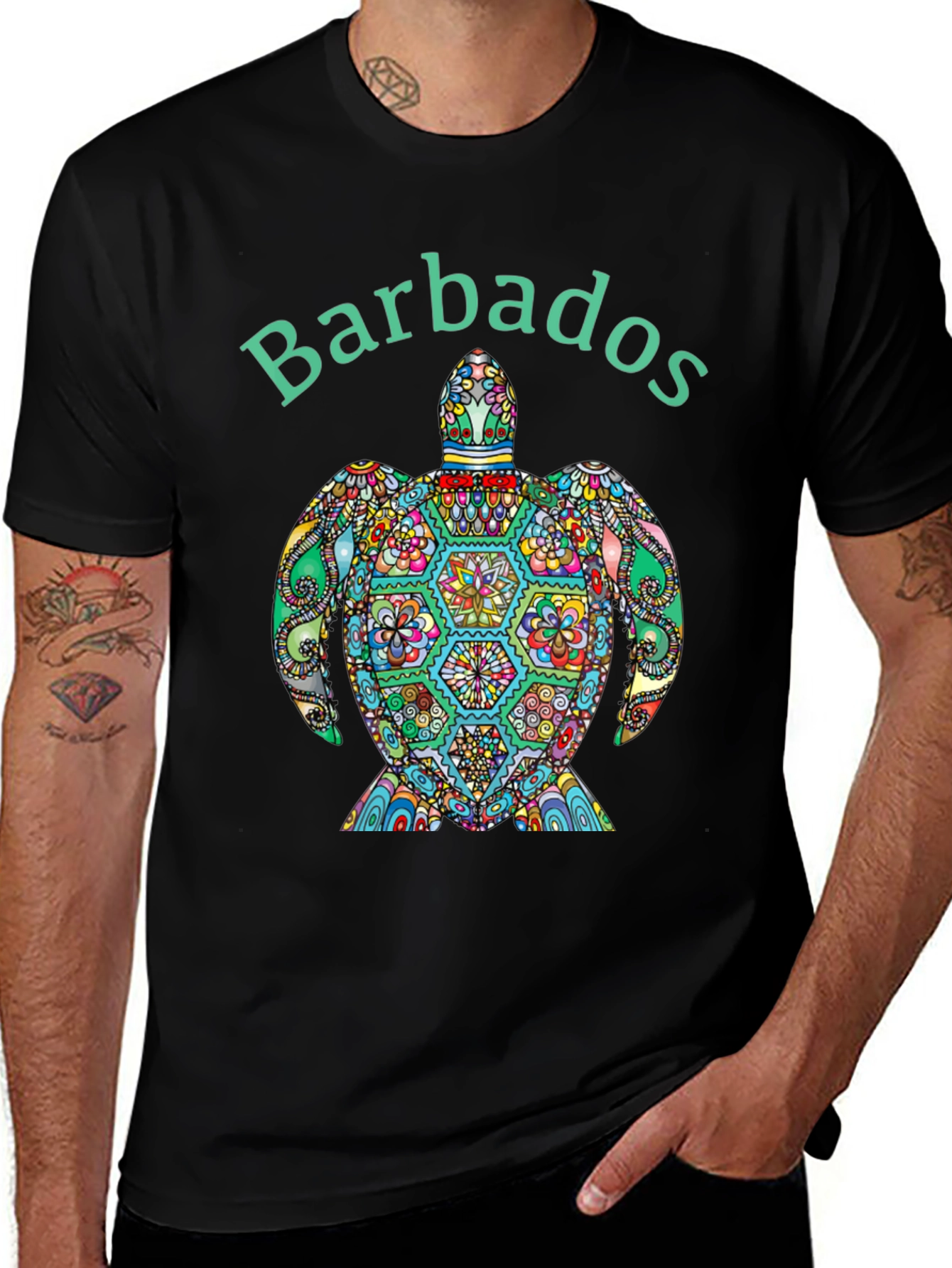Barbados Turtle Graphic Tee - Island Style T-Shirt