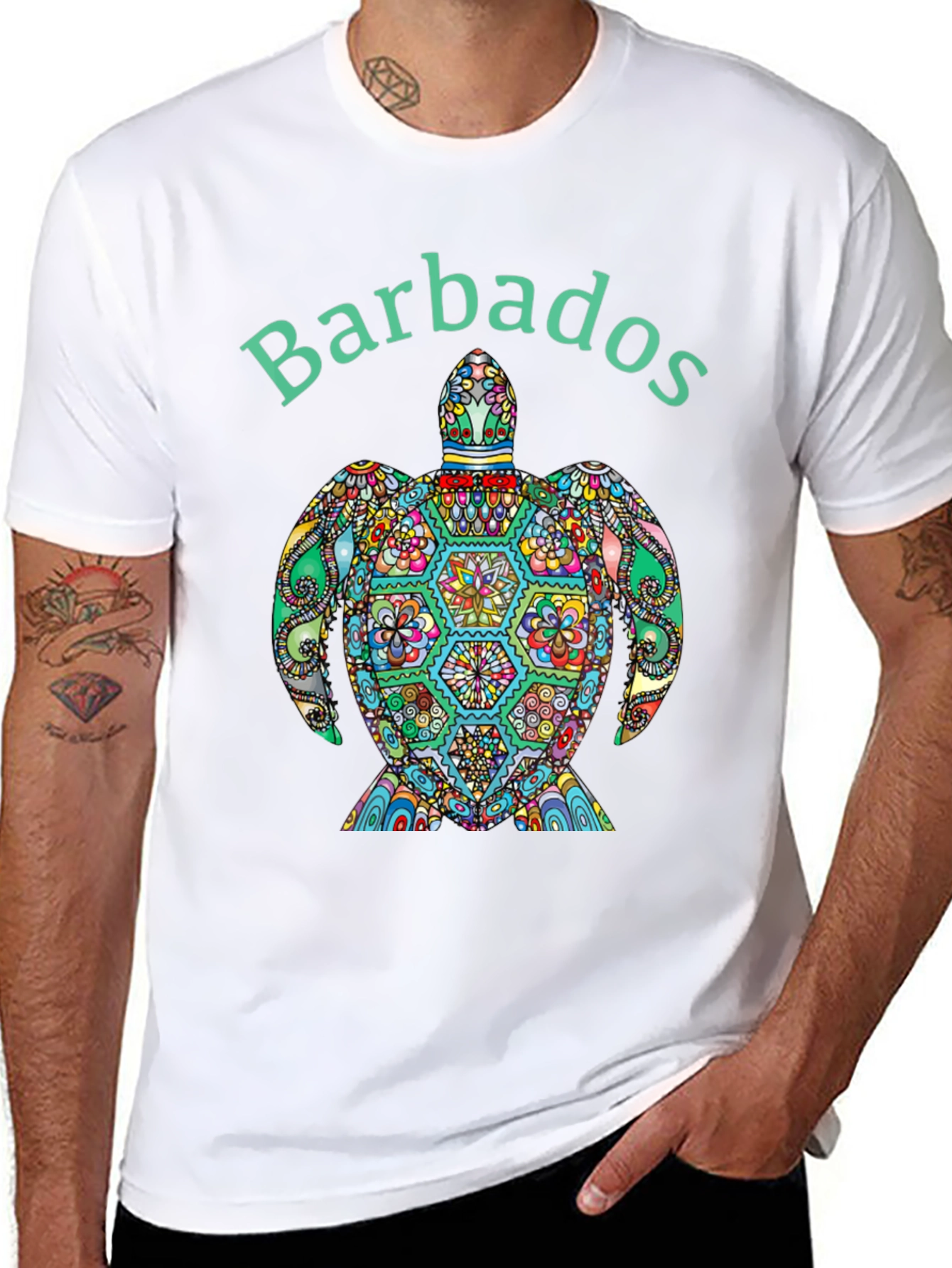 Barbados Turtle Graphic Tee - Island Style T-Shirt