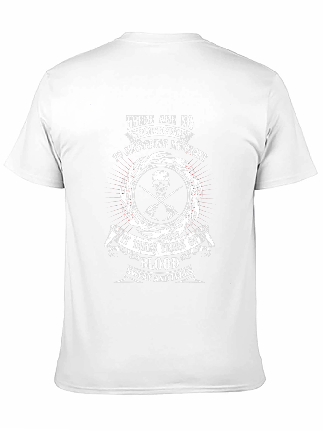 Mastering Craft T-Shirt: Skull & Cross Swords Design