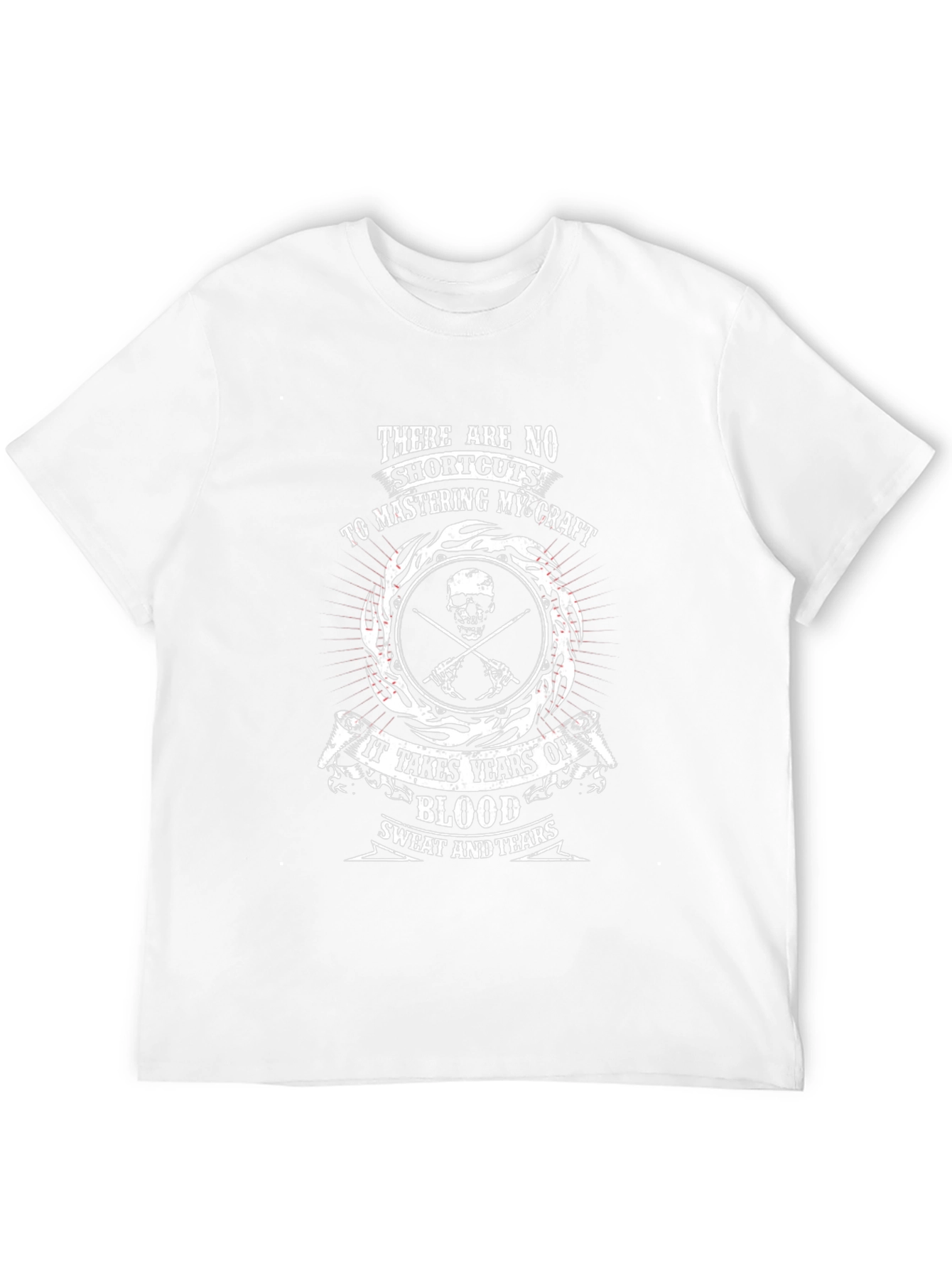 Mastering Craft T-Shirt: Skull & Cross Swords Design