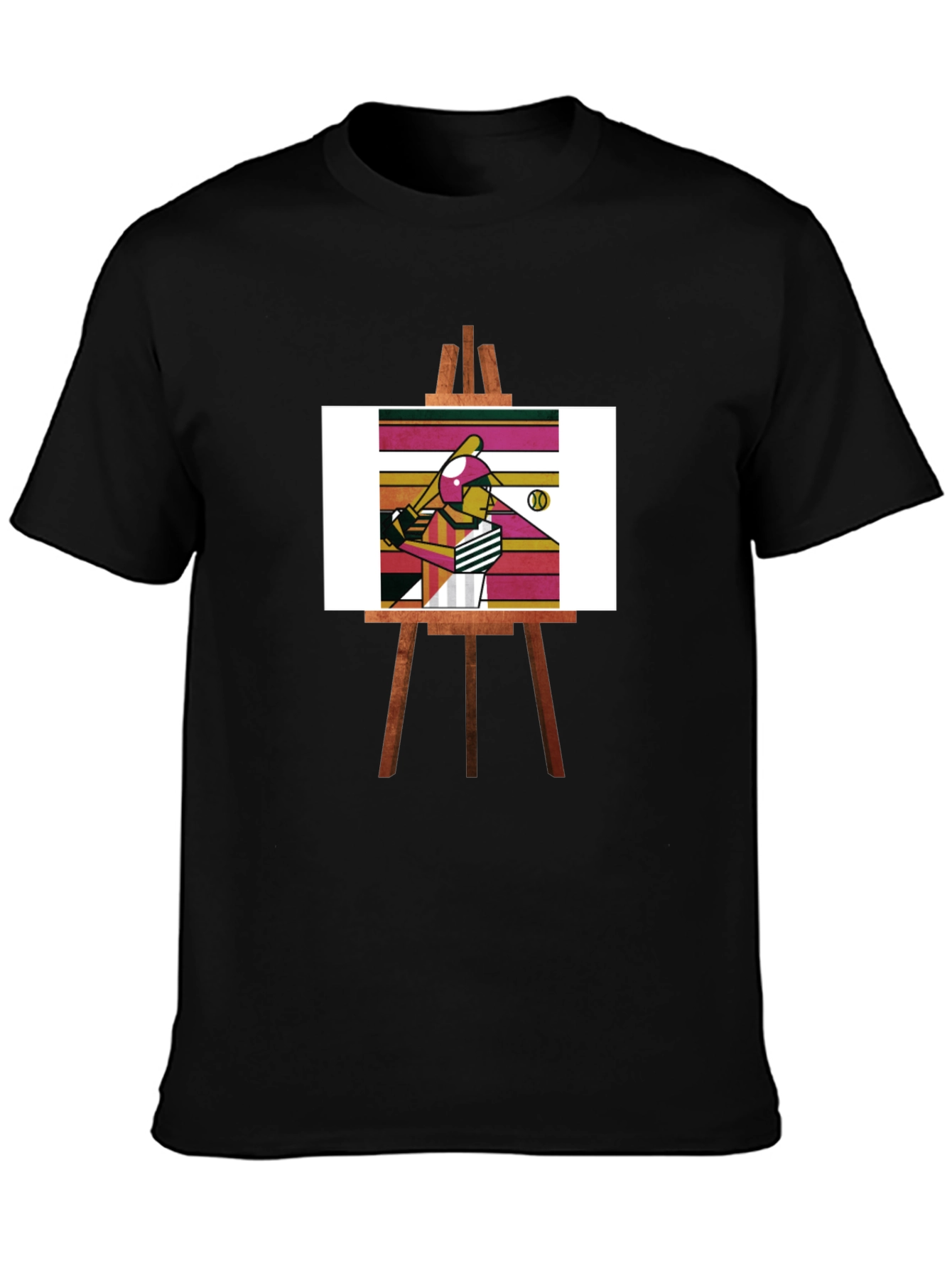 Abstract Baseball Player Tee