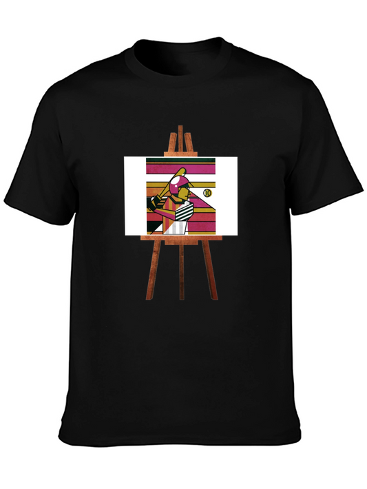 Abstract Baseball Player Tee