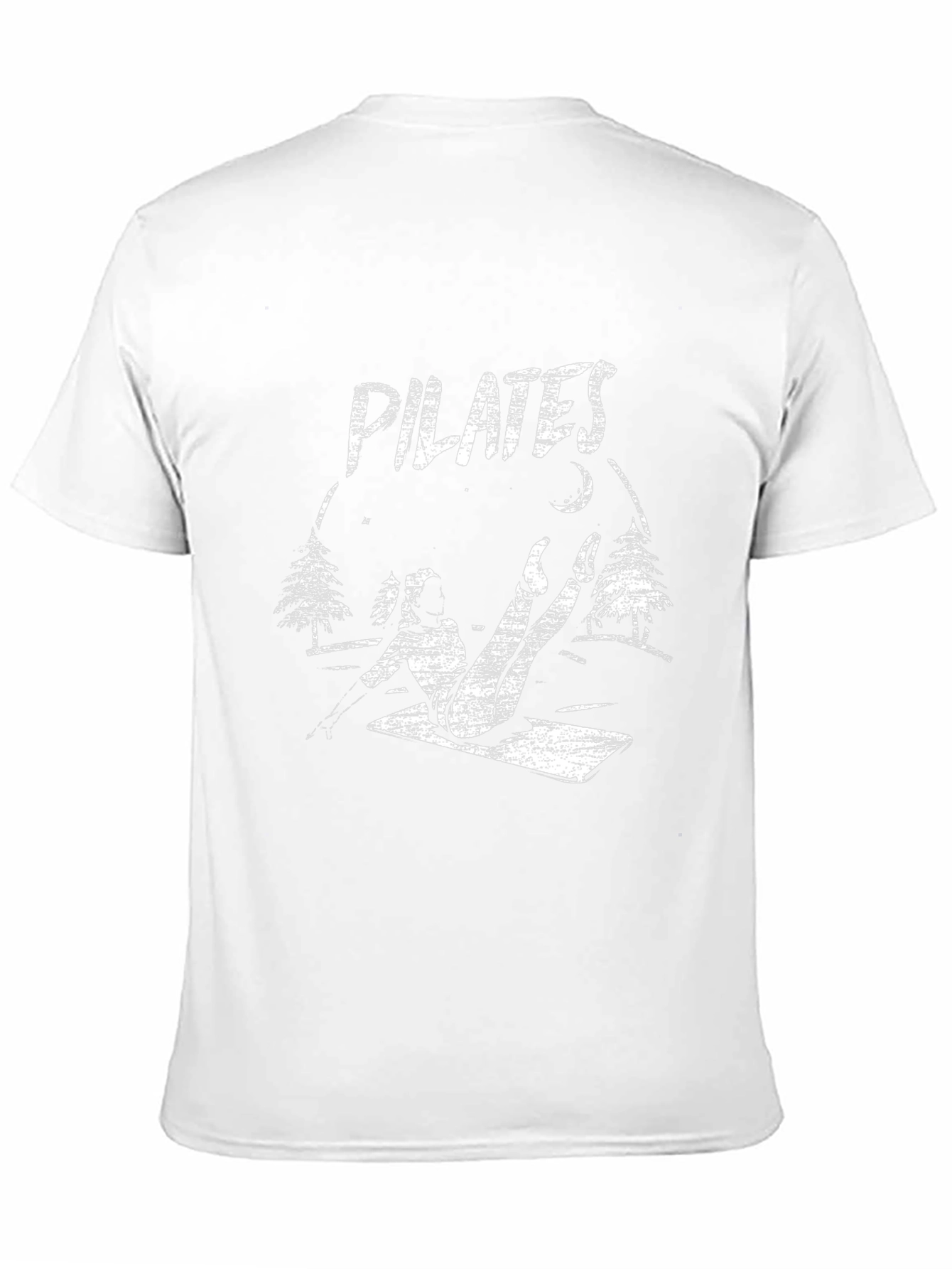 Pilates Nature Graphic Tee - Black Cotton Shirt