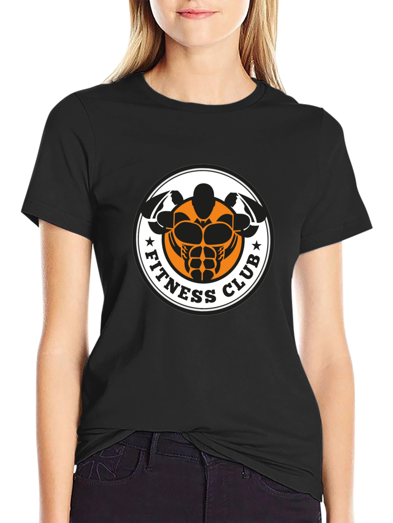 Black Fitness Club Graphic T-Shirt