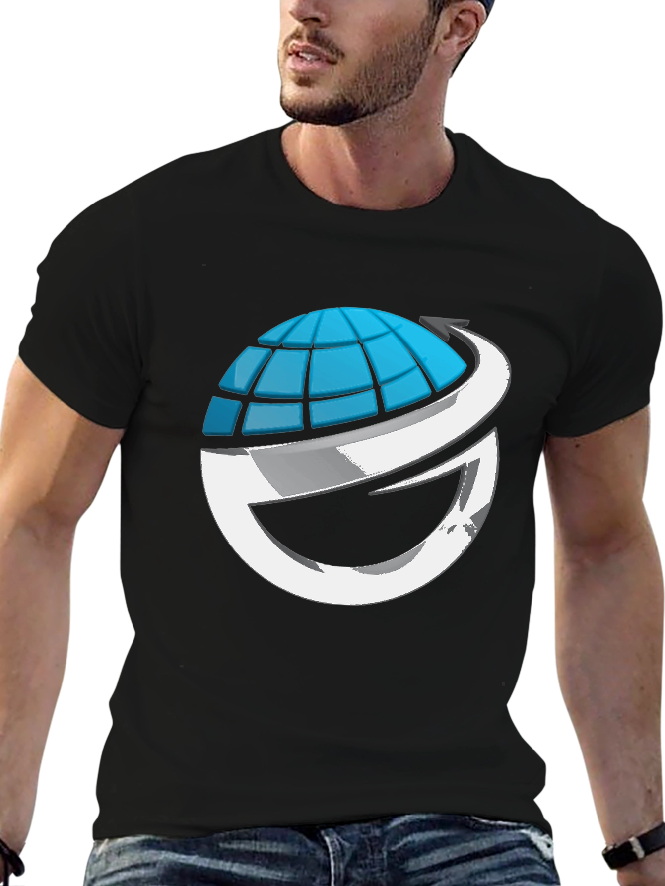 Global Vision Graphic Tee - Black Cotton Blend