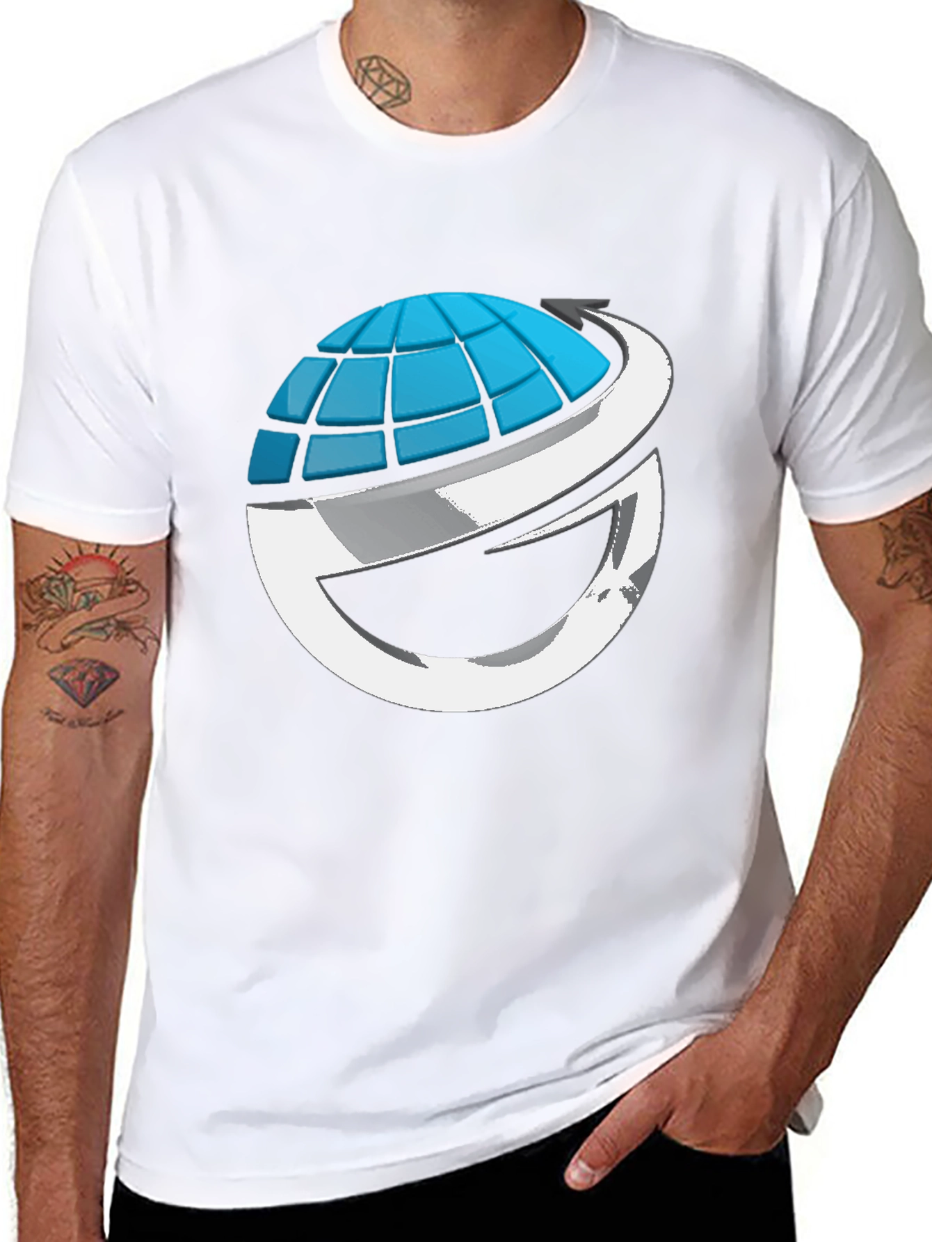 Global Vision Graphic Tee - Black Cotton Blend