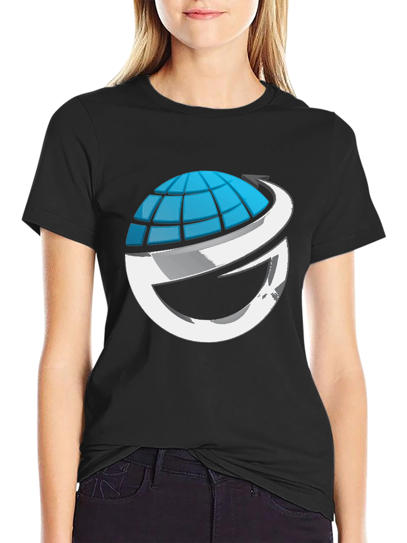 Global Vision Graphic Tee - Black Cotton Blend
