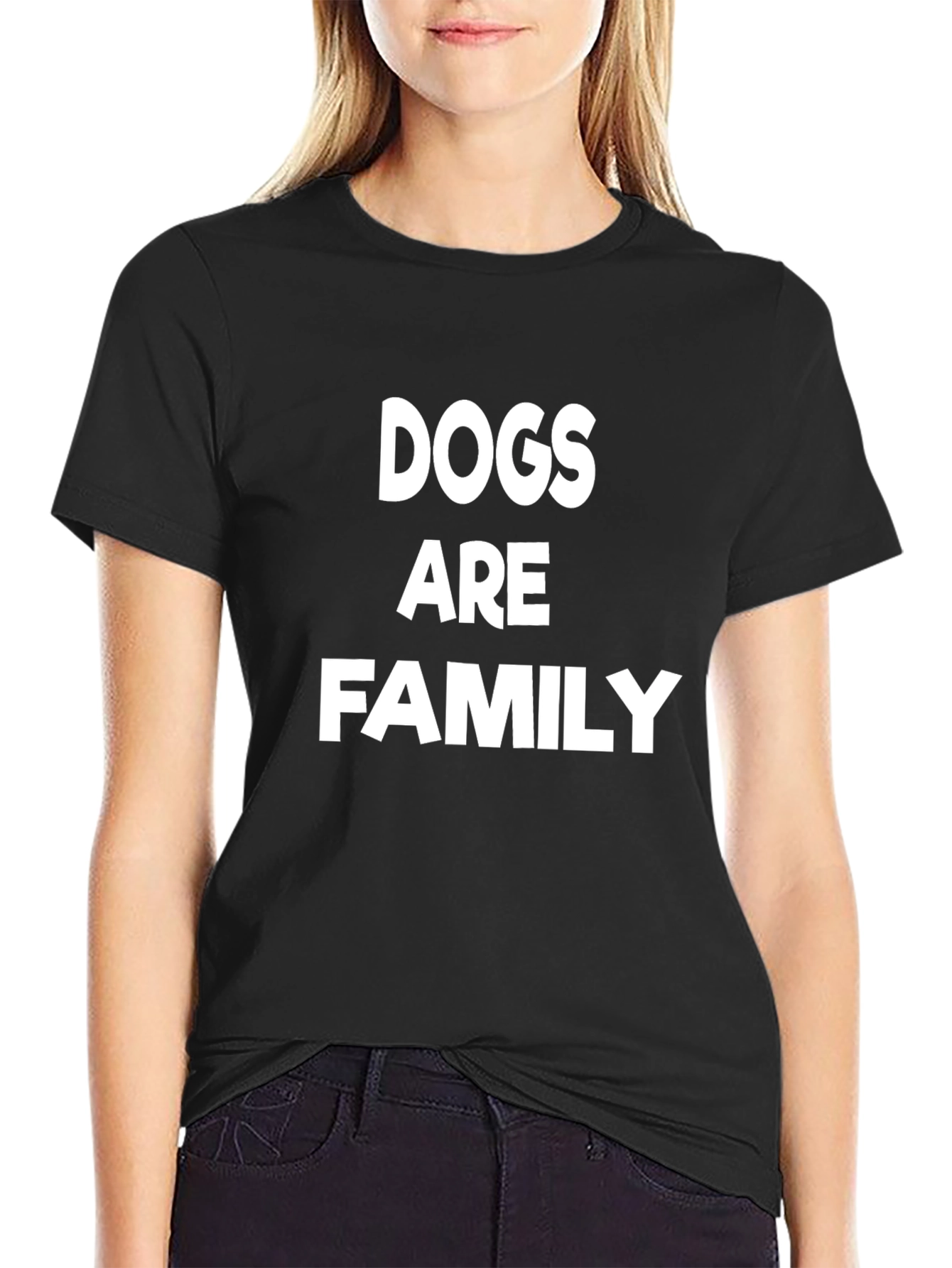 Dogs Are Family Black Graphic Tee