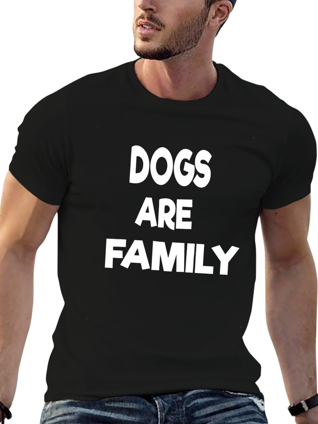Dogs Are Family Black Graphic Tee