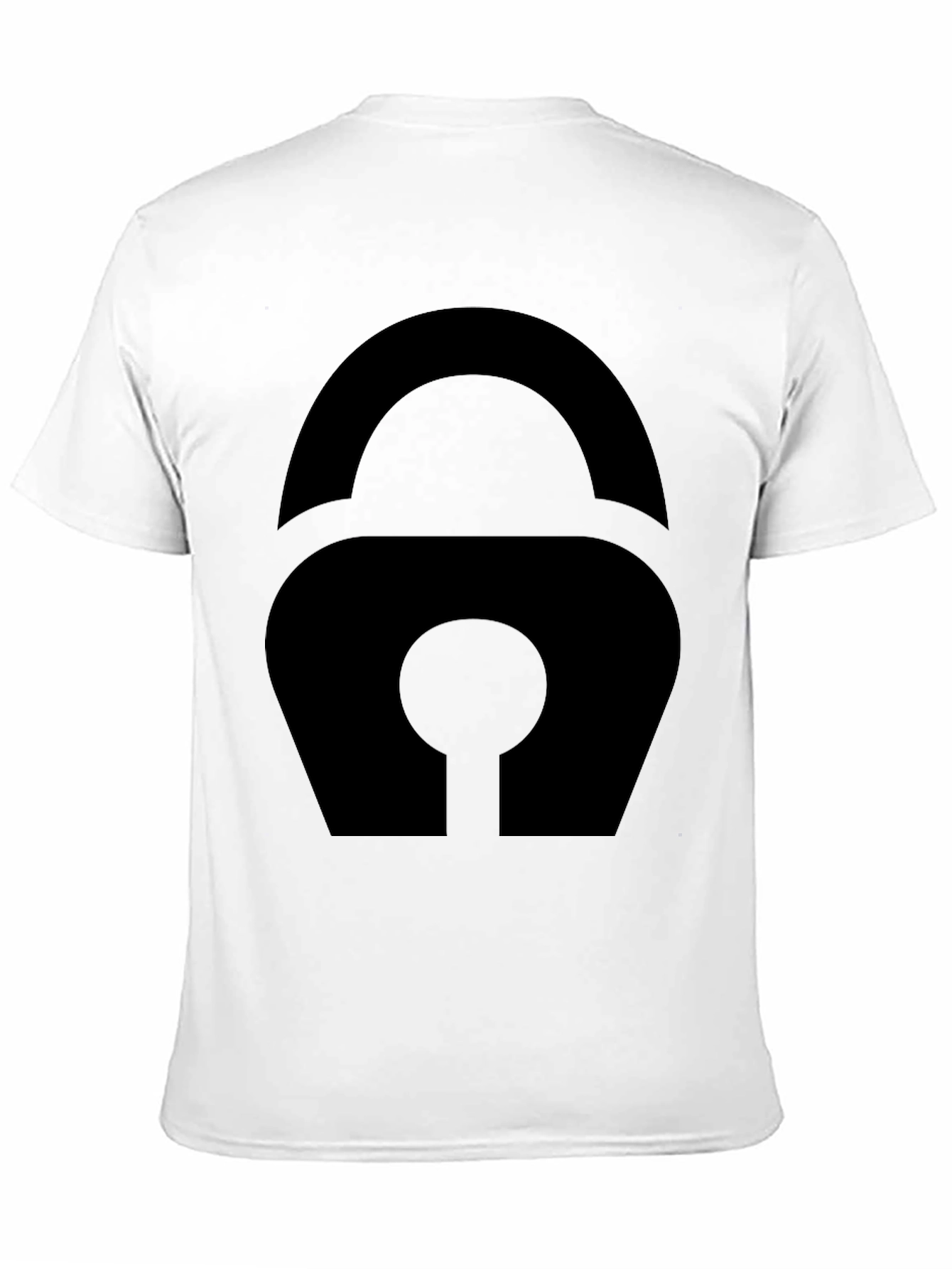 Modern Black Padlock Graphic Tee