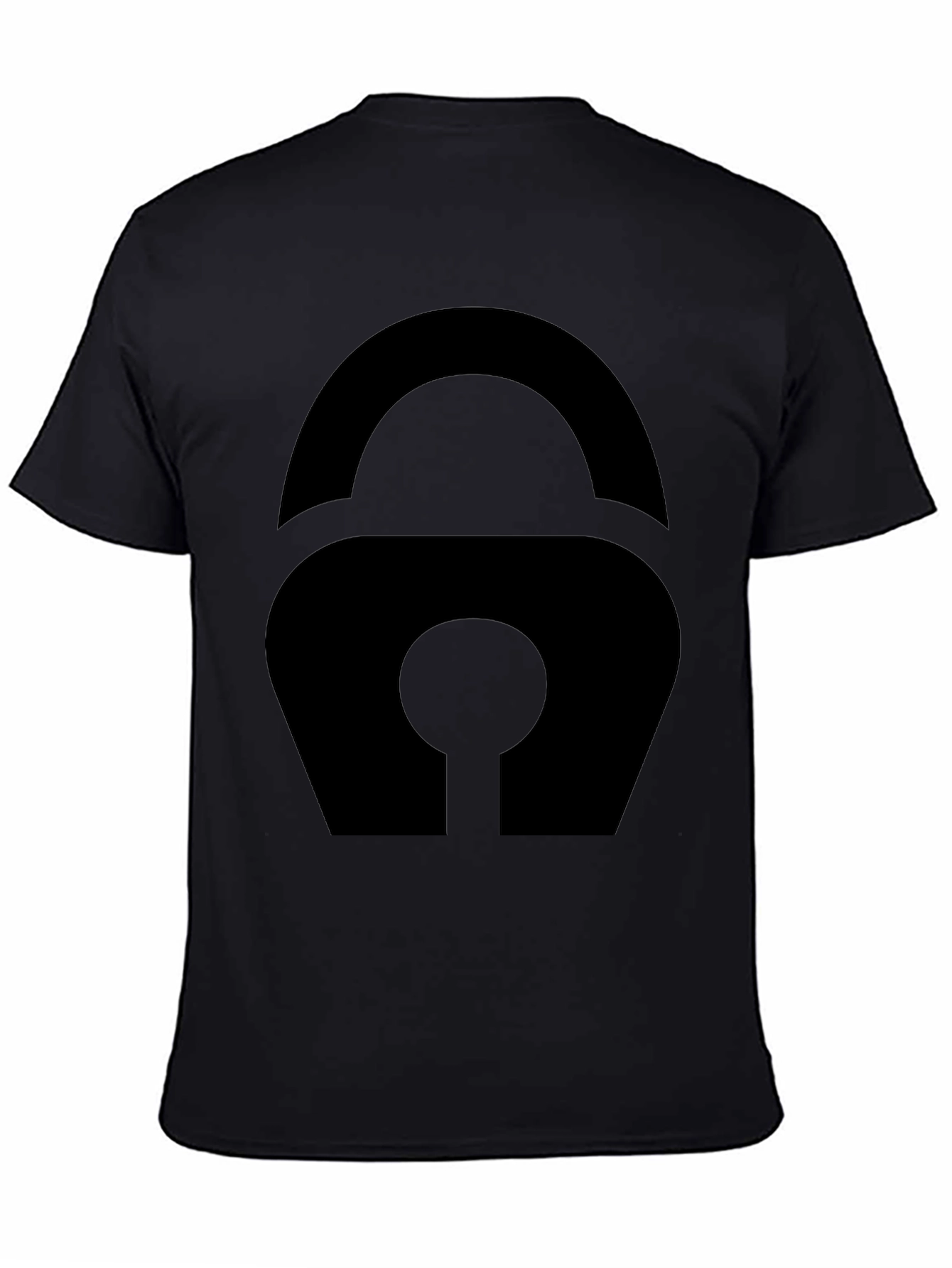 Modern Black Padlock Graphic Tee