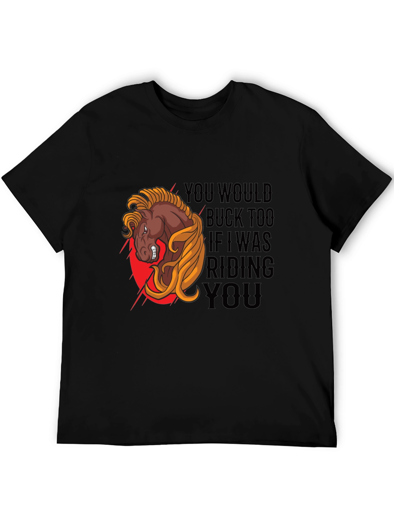 Funny Horse Riding Graphic T-Shirt