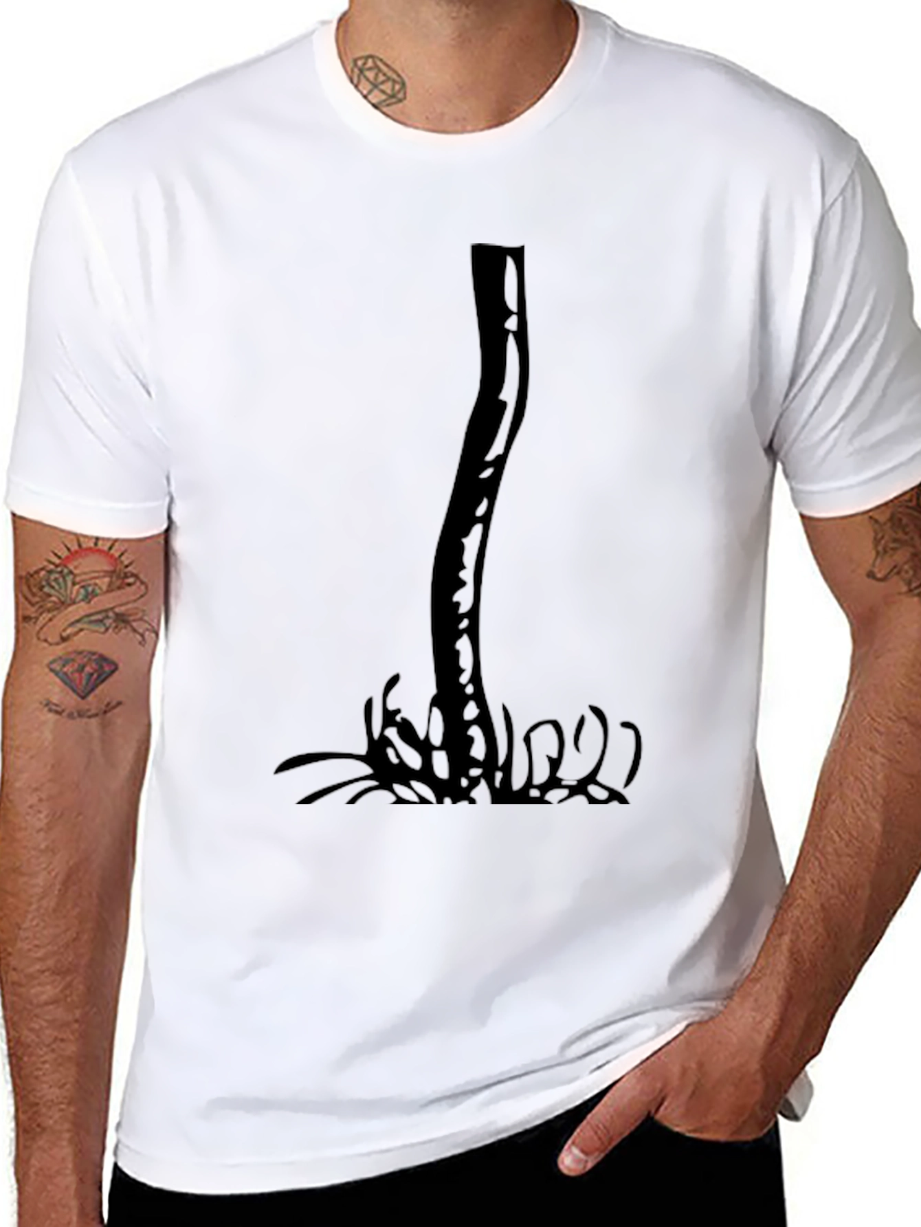 Black Tree Graphic Tee - Nature Inspired Style