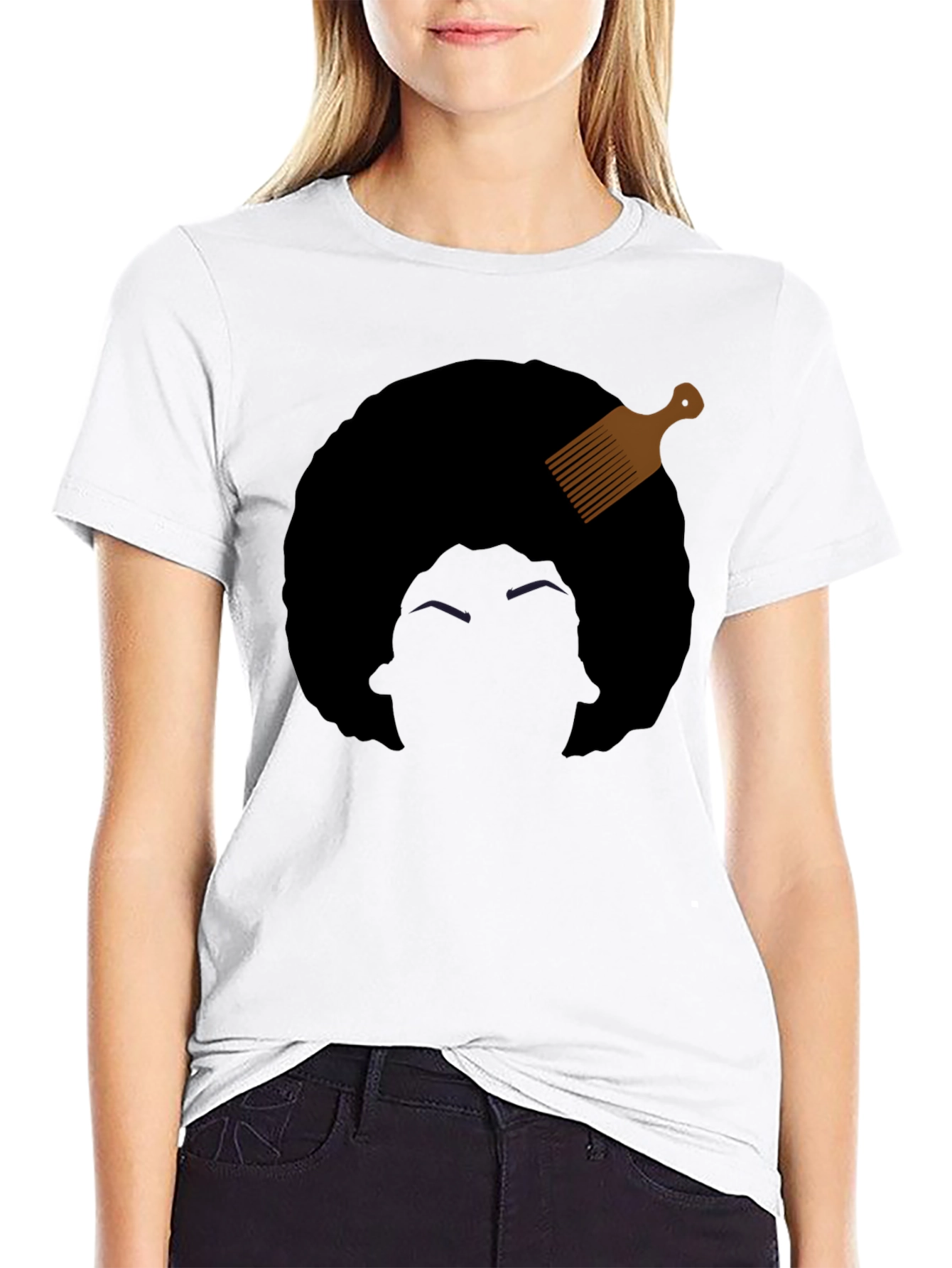 Afro Pick Graphic Tee - Black