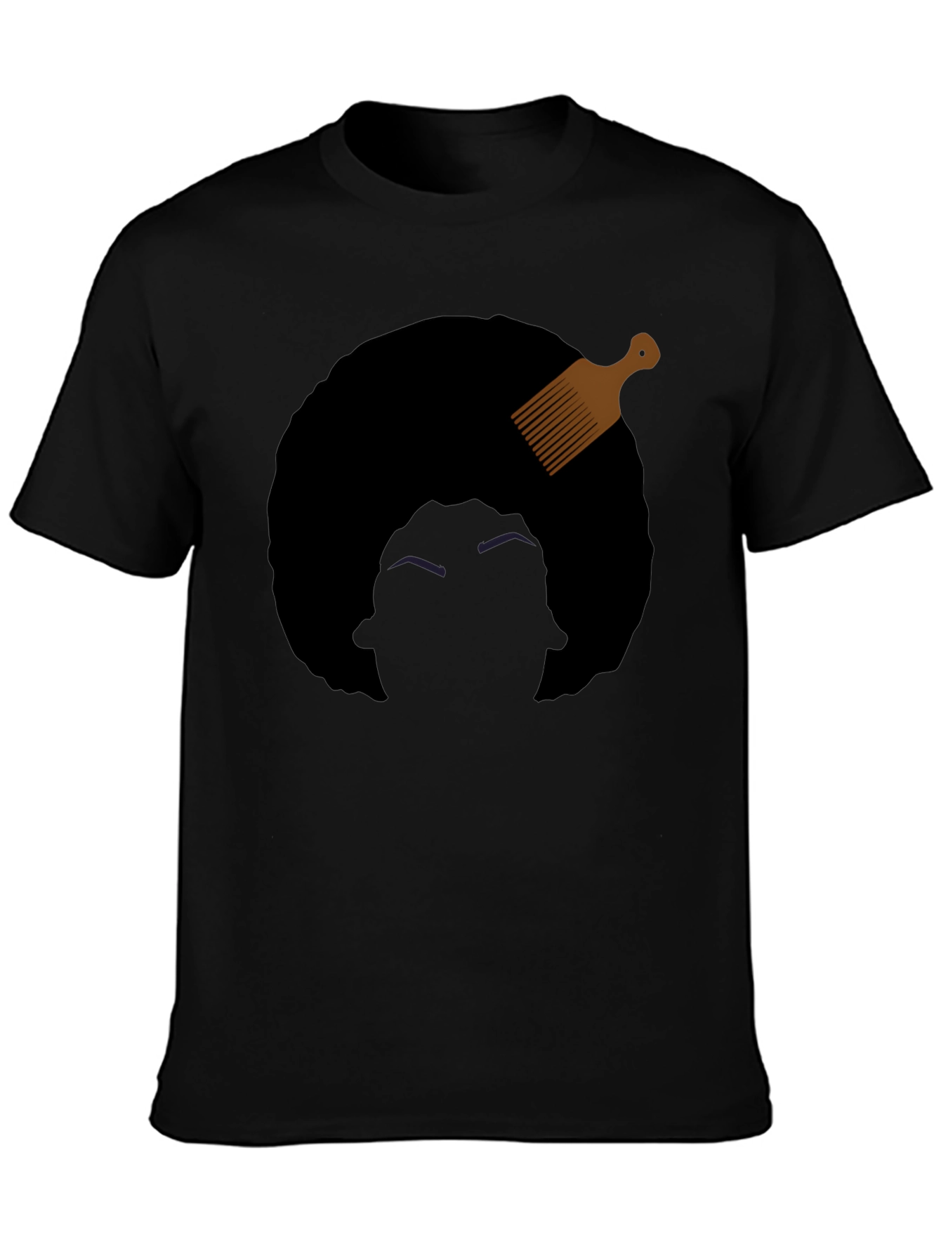 Afro Pick Graphic Tee - Black