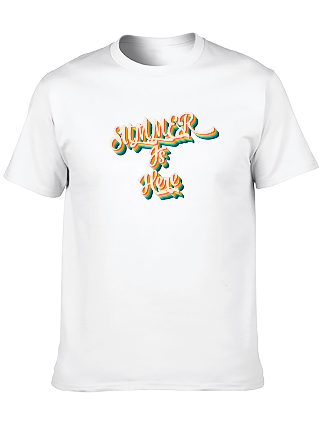 Summer is Here Graphic T-Shirt - Black