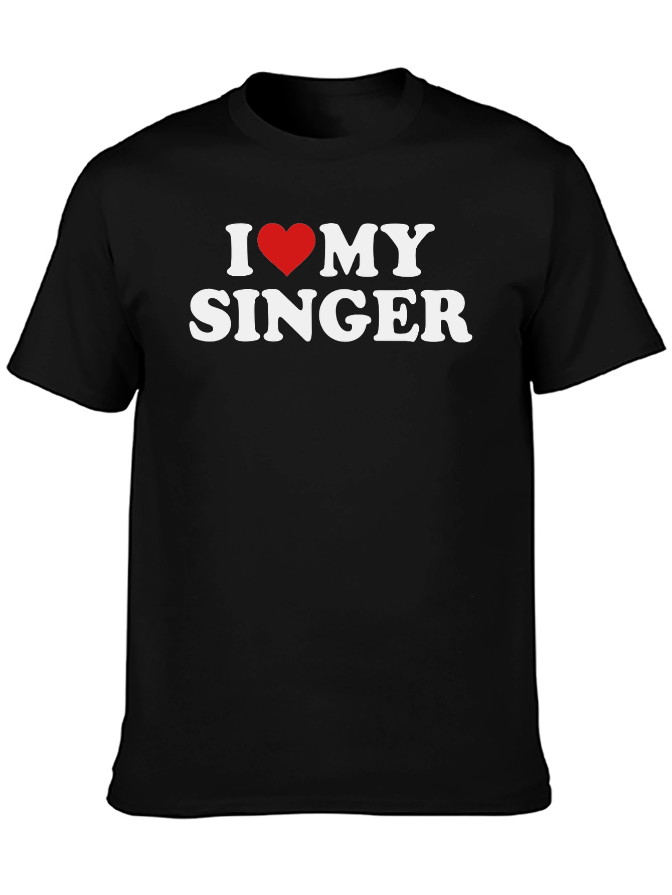 I Love My Singer T-Shirt - Black