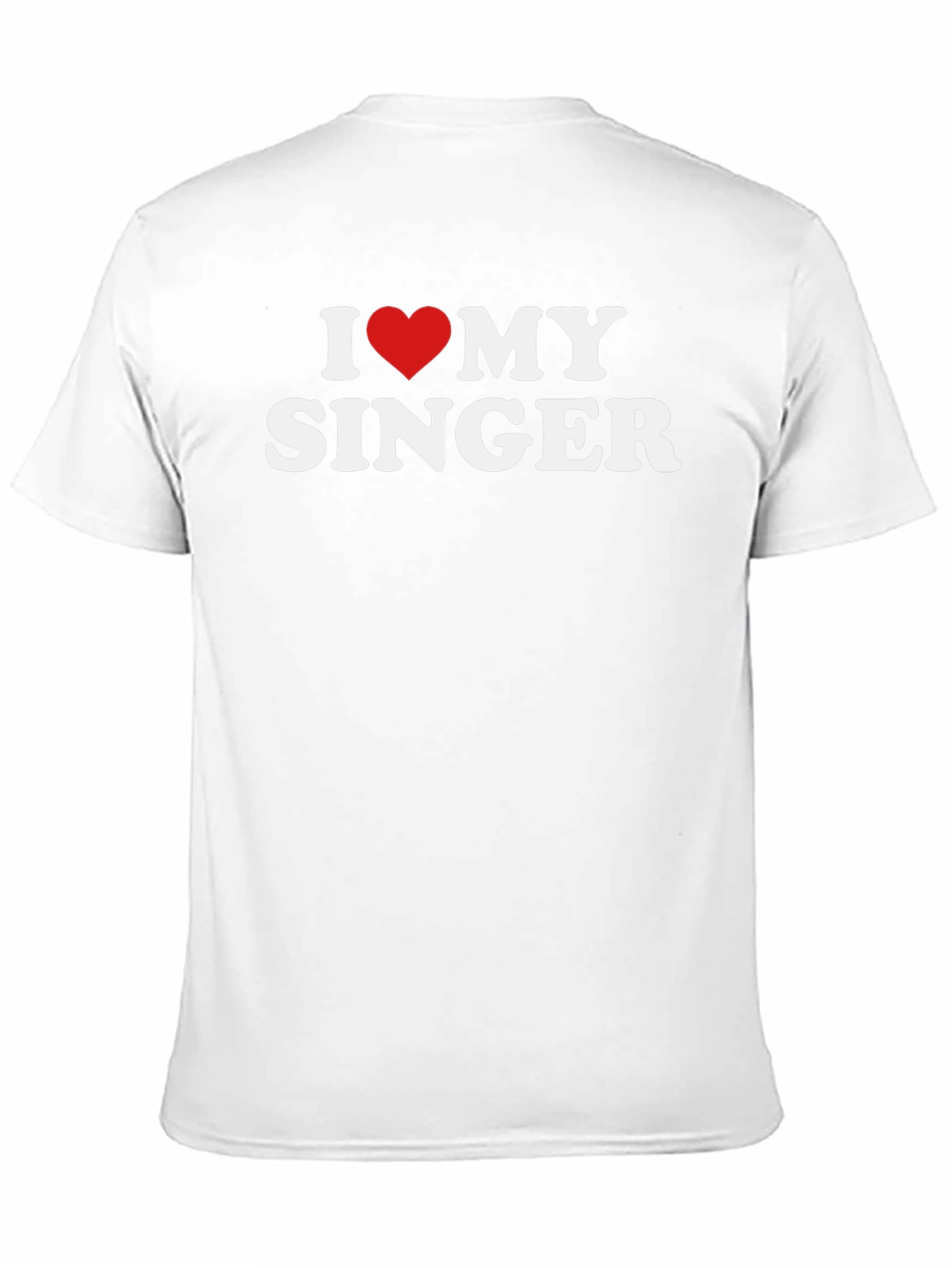I Love My Singer T-Shirt - Black